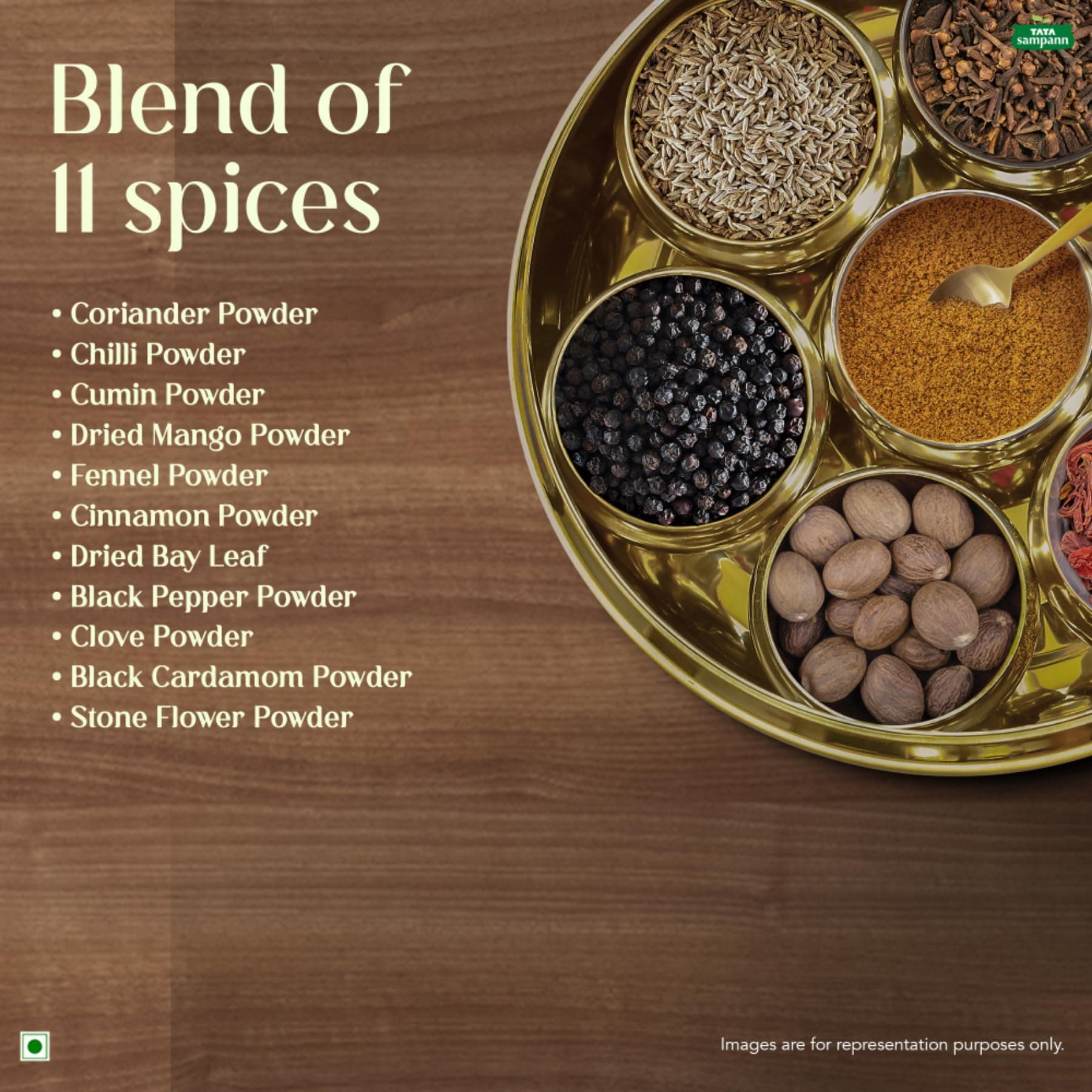 Tata Sampann Pav Bhaji Masala with Natural Oils, 100g, Crafted by Chef Sanjeev Kapoor, With Chef’s Exclusive Tip, Rich Aroma & Flavour — image 3