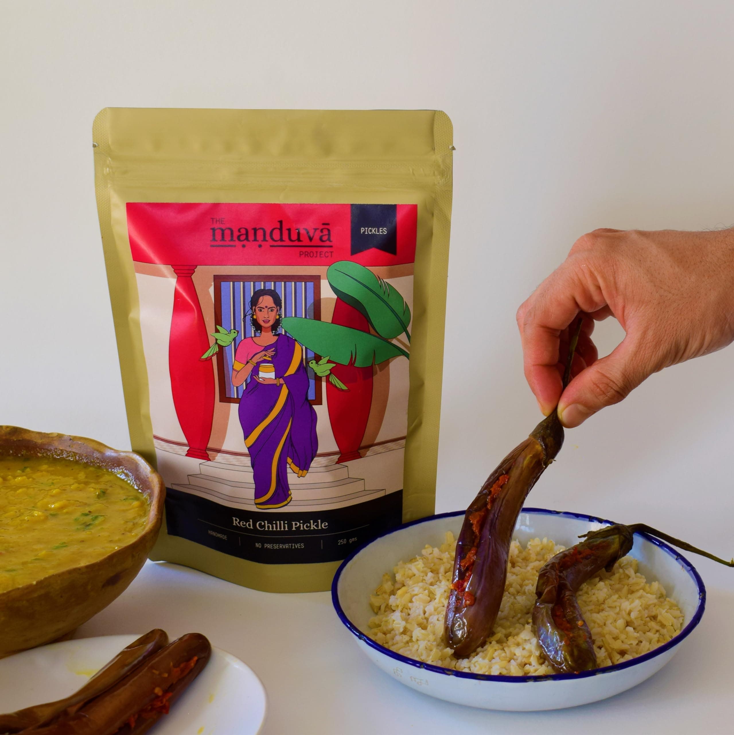 The Manduva Project Red Chilli Pickle 250g | No Onion | Authentic Andhra Red Chilli Achar | Traditional Homemade | Spicy & Tangy | No Preservatives — image 6