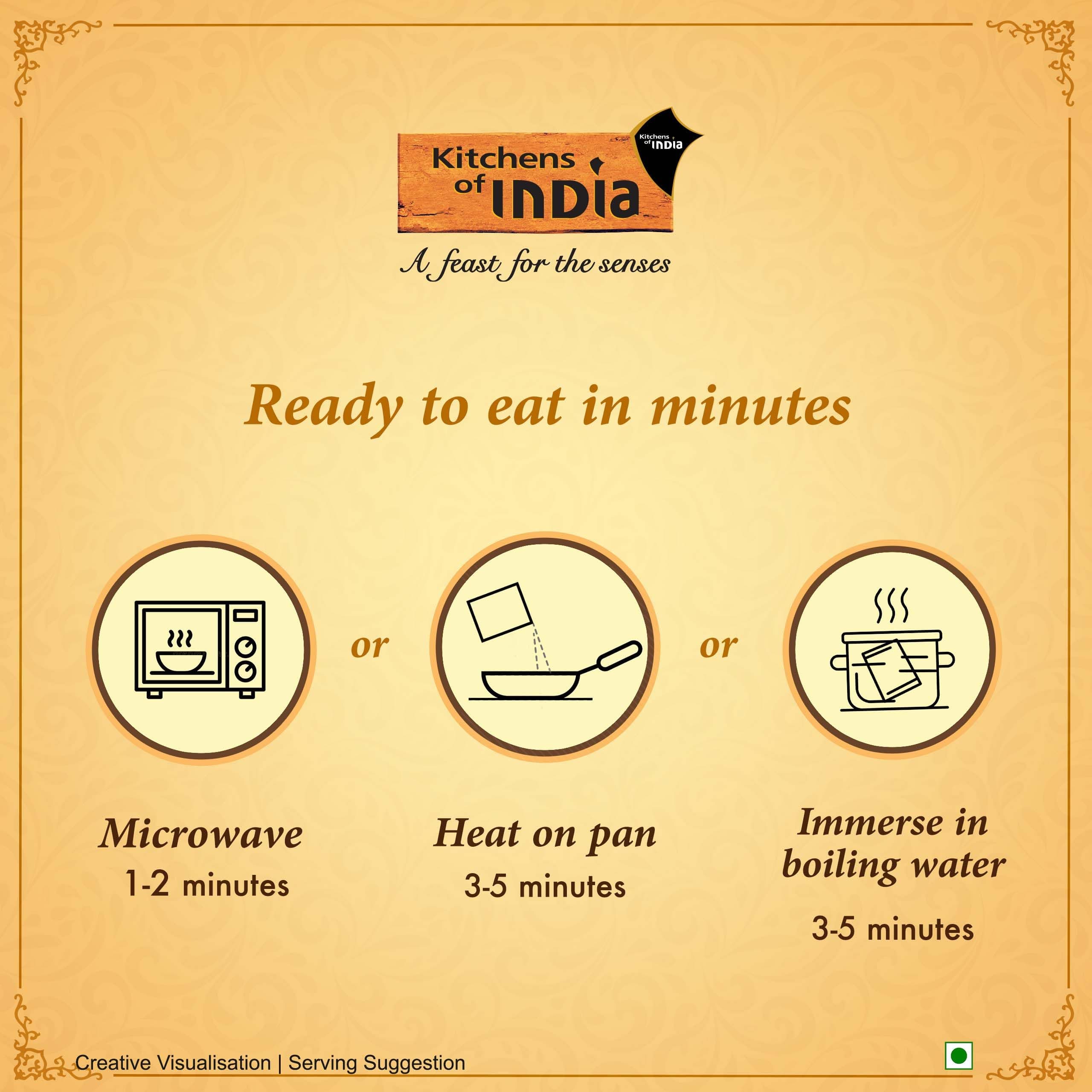 Kitchens Of India Pindi Chana, ITC Ready to Eat Indian Food, Just Heat and Eat, Microwavable, 285 Gram — image 5