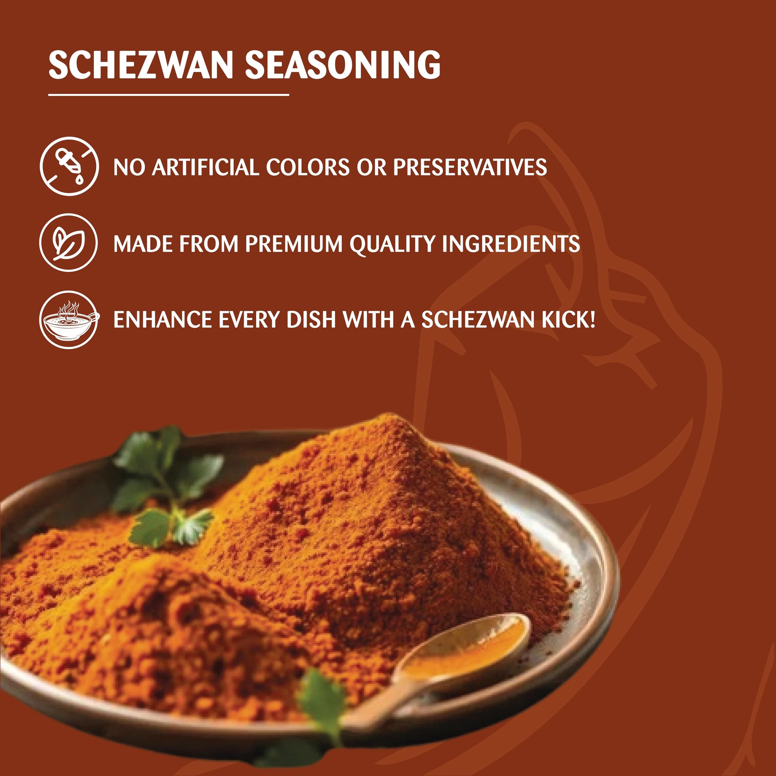 Omas Fresh Jain We-Desi Schezwan Seasoning | No Onion, No Garlic Masala Best for Making Noodles, Pasta, Fried Rice, Nachos (250g, Schezwan) — image 7