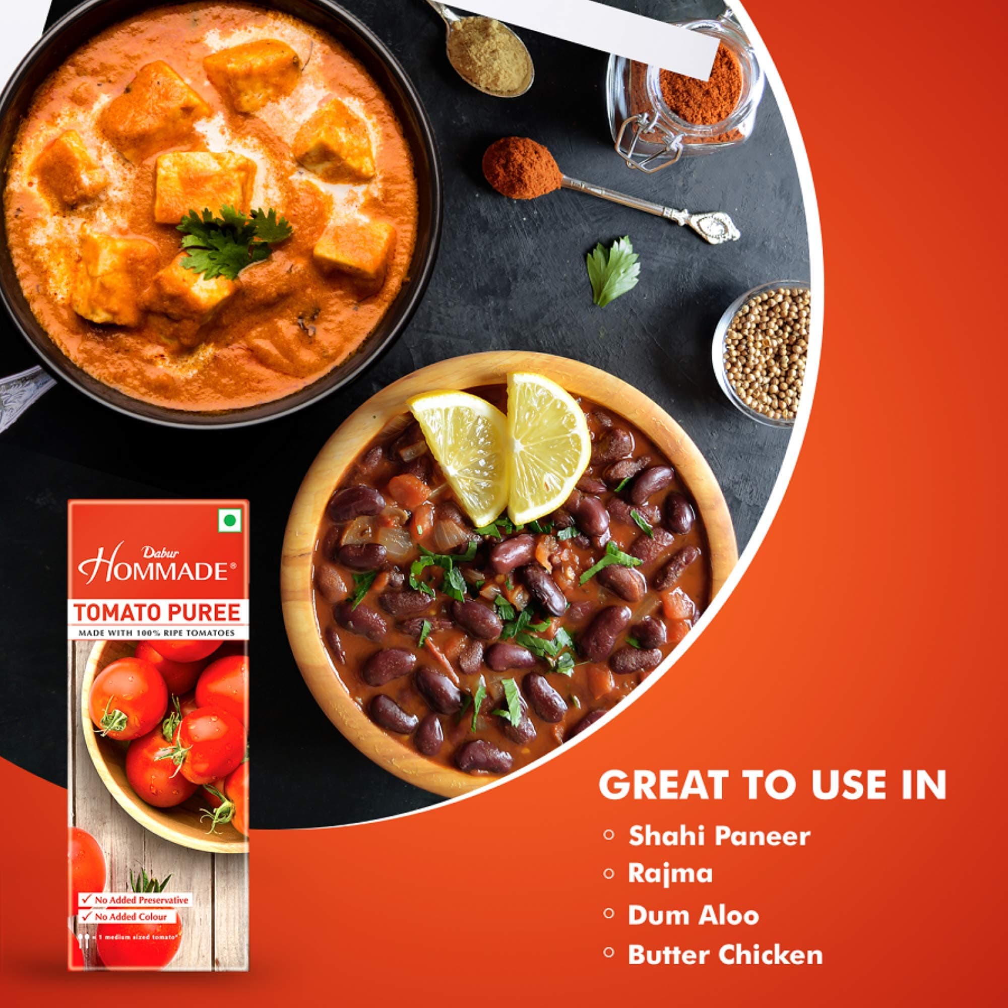 Dabur Hommade Tomato Puree : Made from 100% Ripe Tomatoes with No Added preservatives - 200 gm — image 6