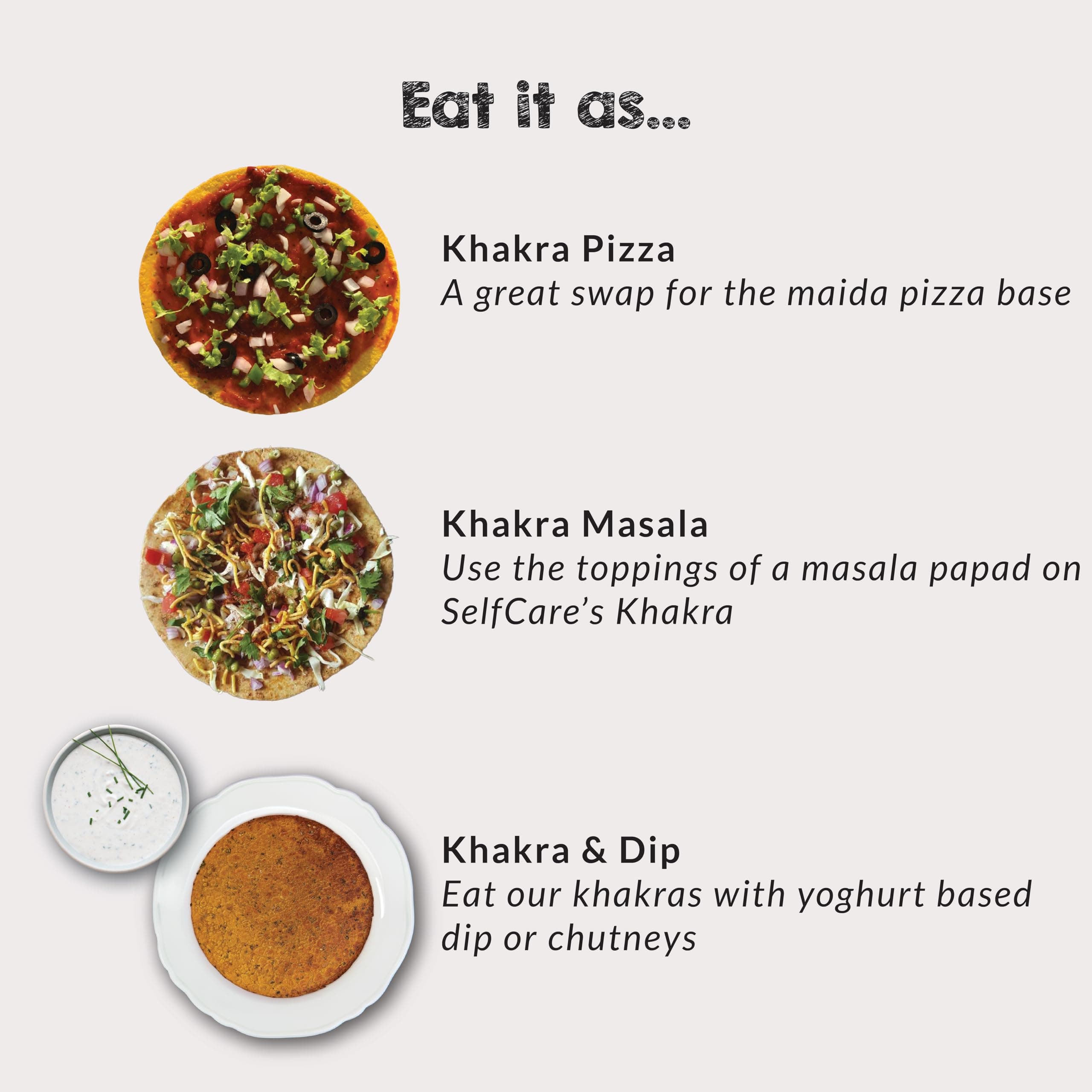 SelfCare By Suman Agarwal Sweet & Spicy Khichdi Khakhra Pack of 1 250g | Roasted-Healthy-Snacks-Crackers-Namkeen-Grocery | Crispy & Chatpata - Tae time - Eat with Dip | Jain & Travel Friendly — image 7