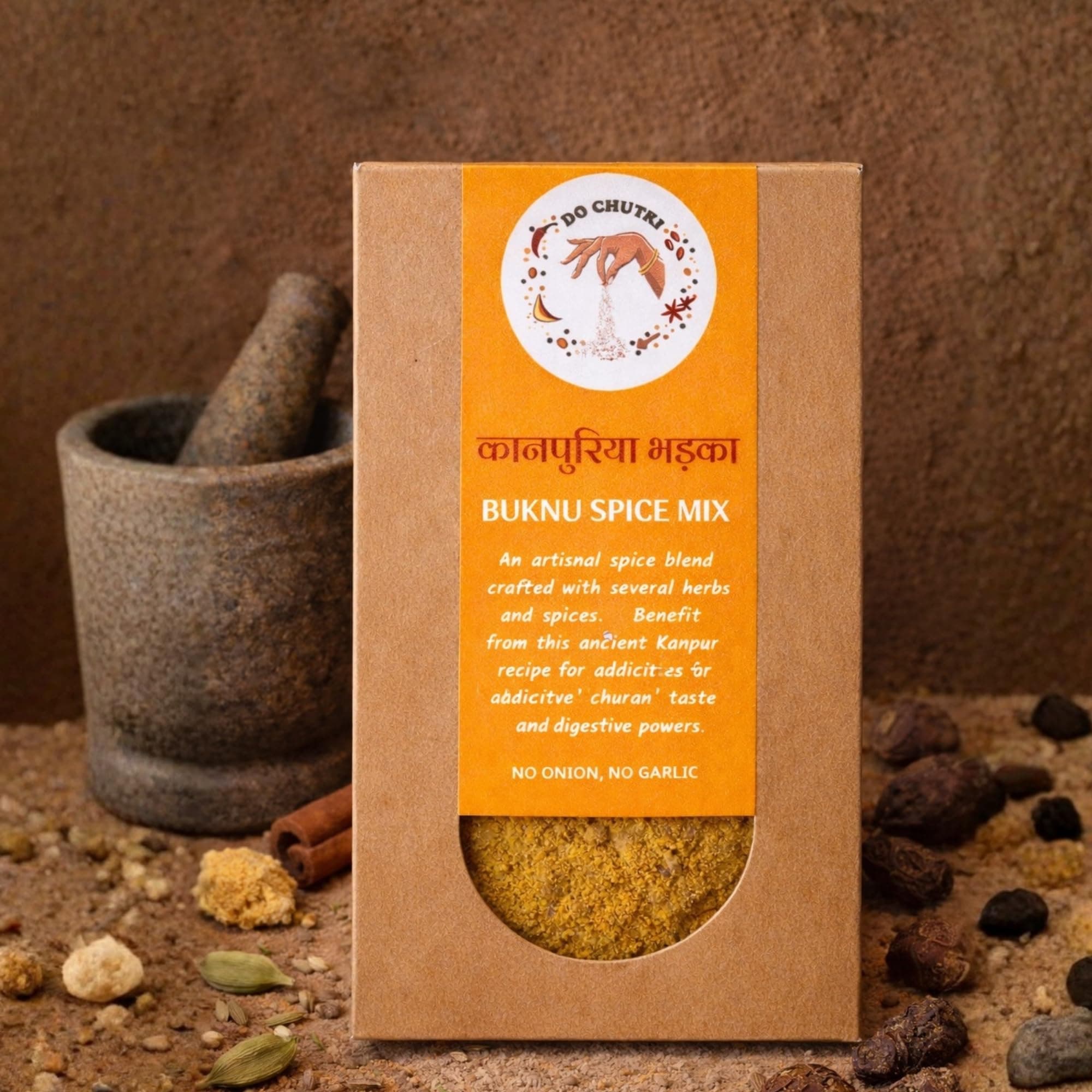 Do Chutki Spice Kings Combo | Kanpuriya Bhadka Buknu Masala Powder 100g + Chhappan Teekha Indori Jiravan Masala Powder 100g | No Onion No Garlic | No Preservatives | North India Pack of 2 — image 3