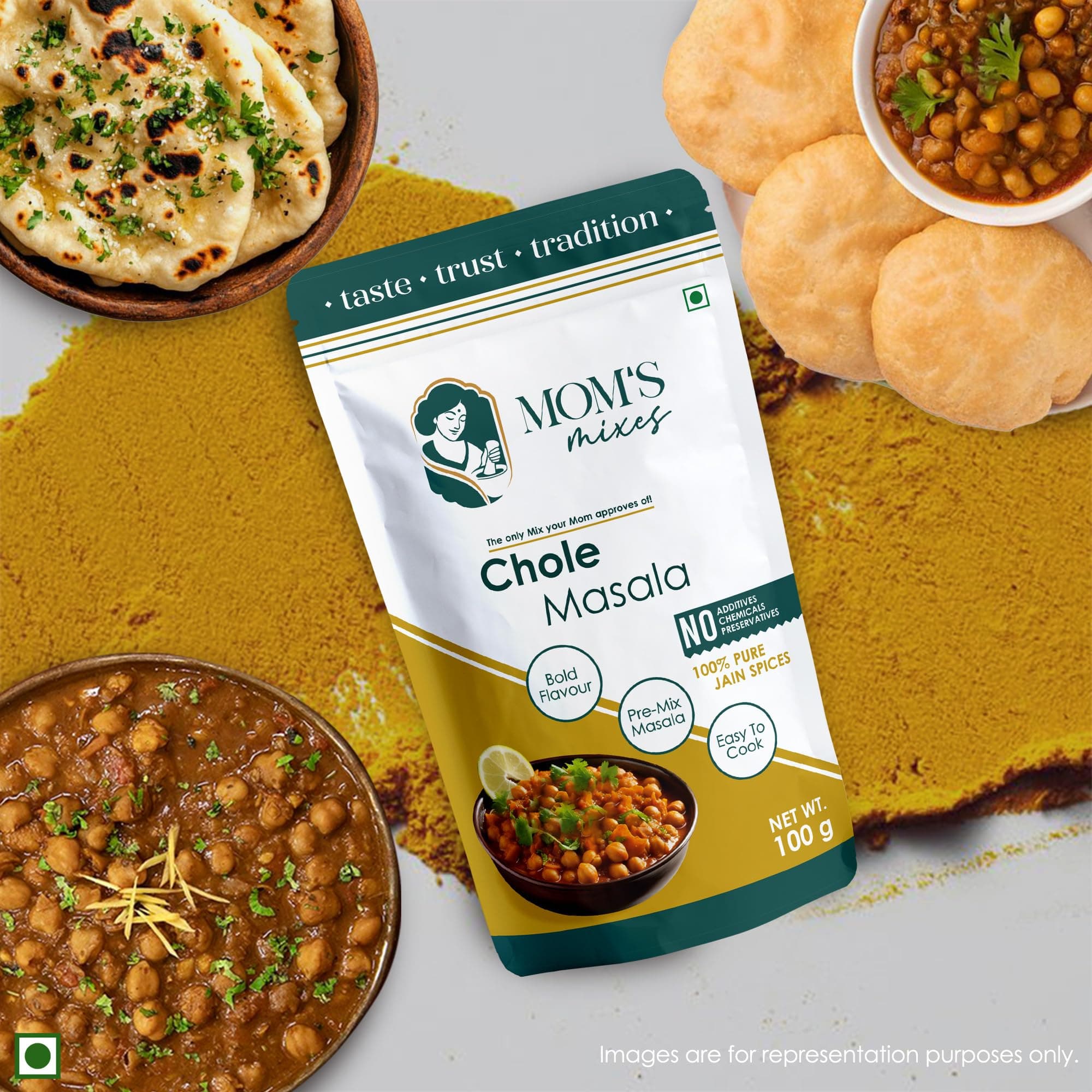 Mom’s Mixes Punjabi Style Combo | Pure Jain Spices | No Onion,No Garlic | No Chemical,No preservatives | Rajma Masala + Chole Masala | Bold North Indian Flavour | Ready-to-Mix | 100 gm Each — image 7