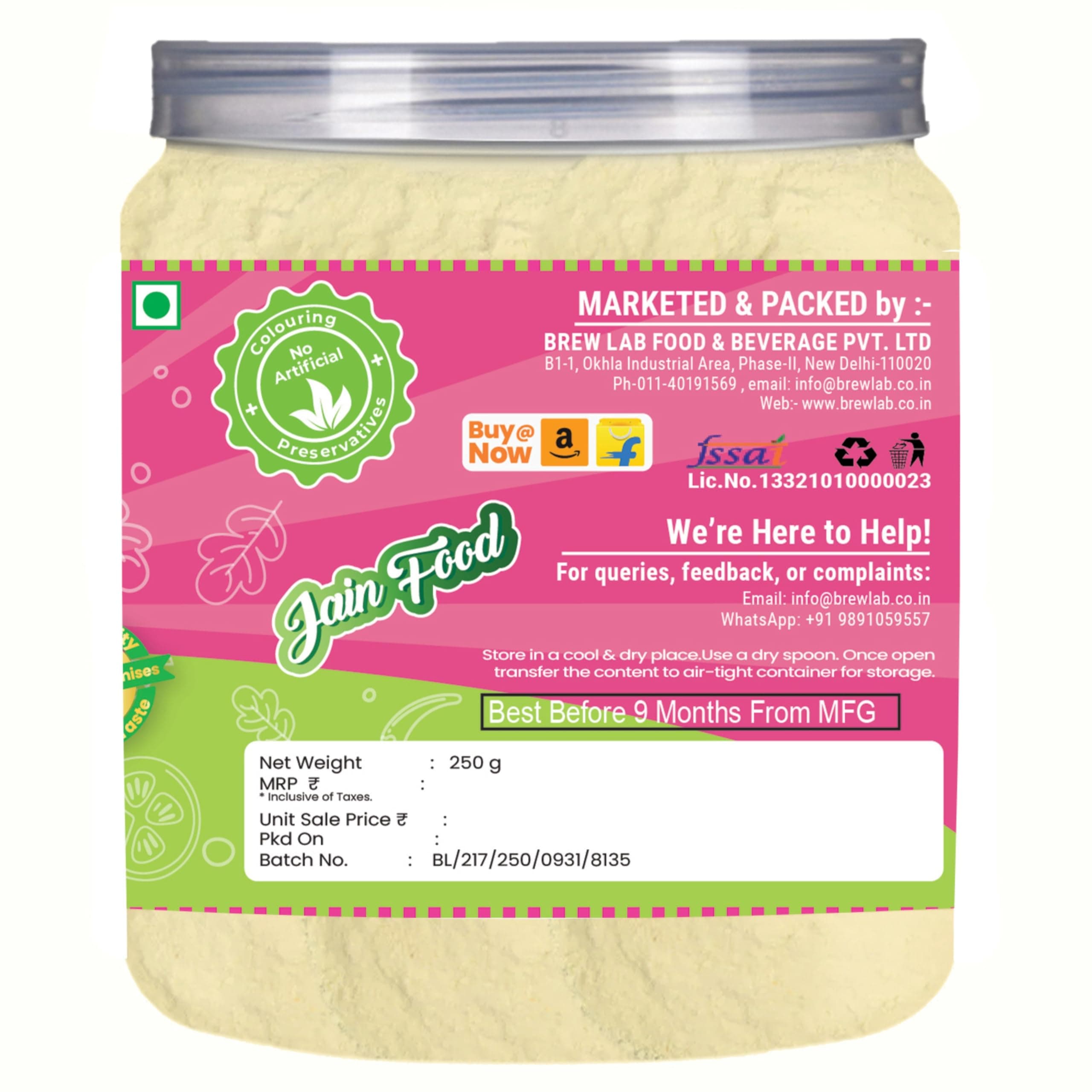Brew Lab All-Purpose Seasoning (No Onion & Garlic) | Jain-Friendly Multipurpose Masala for Cooking | Perfect for Fries, Snacks, Vegetables, Gravy, Pasta & More | 250g — image 3