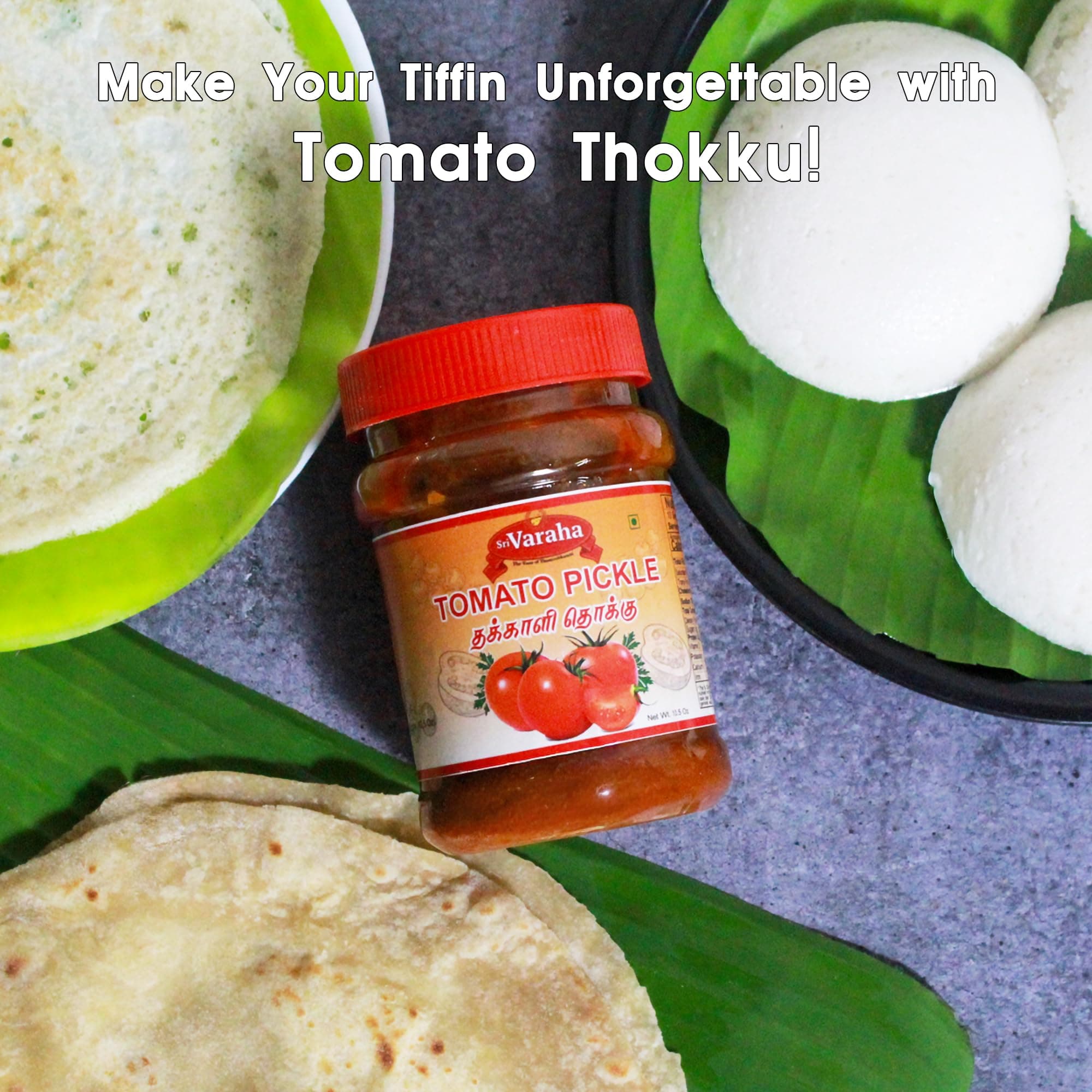 Sri Varaha Foods Tomato Thokku 300g | Thakkali Thokku | Traditional South Indian Tomato Pickle | No Onion No Garlic | Homemade Style Ready to Eat — image 3