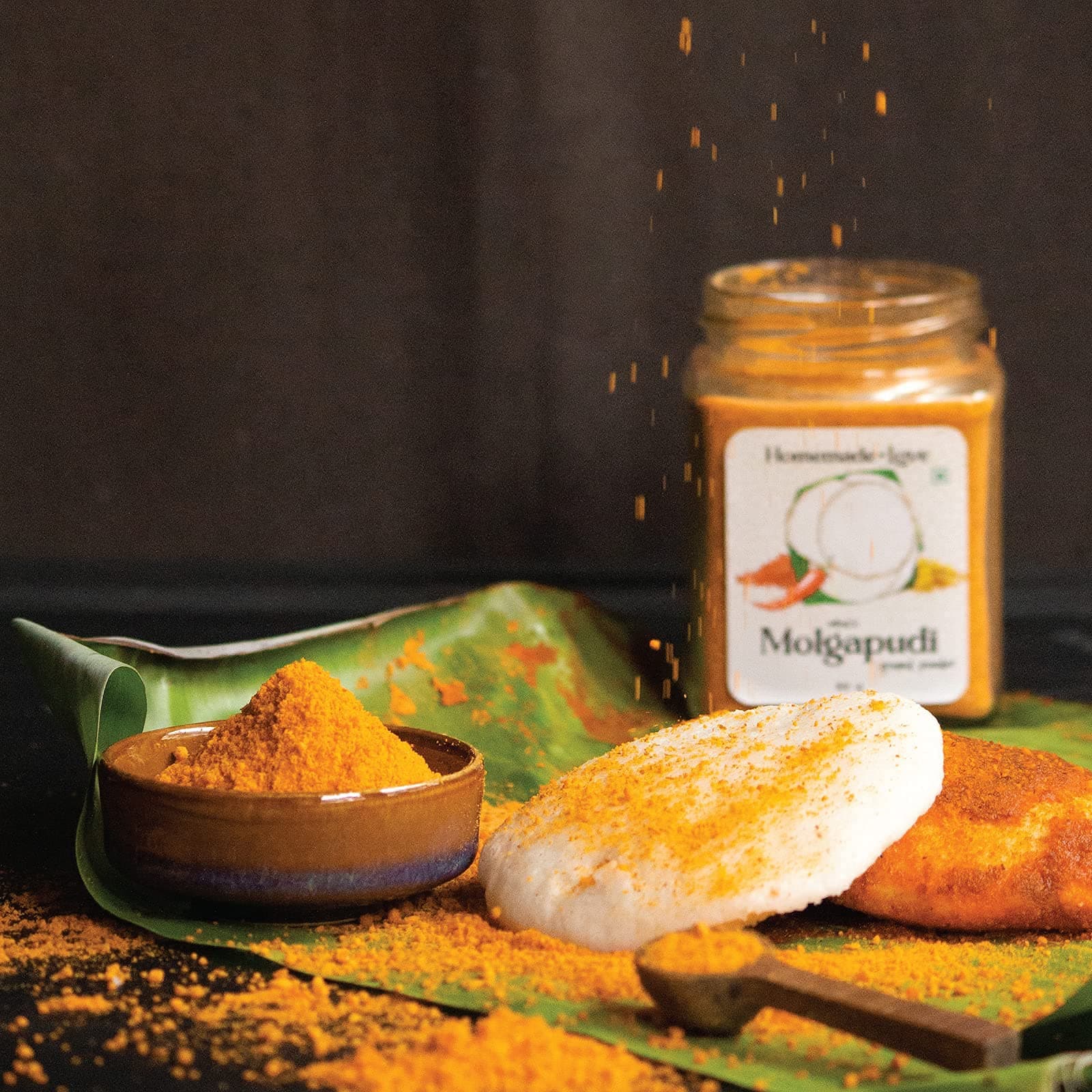 Homemade Love Idli Chutney Powder (150g)| South Indian style Molgapudi | Instant Gunpowder Chutney | Perfect for Idli, Dosa, Appam, Rice, Chapati, and Roti | No Added Onion and Garlic — image 7
