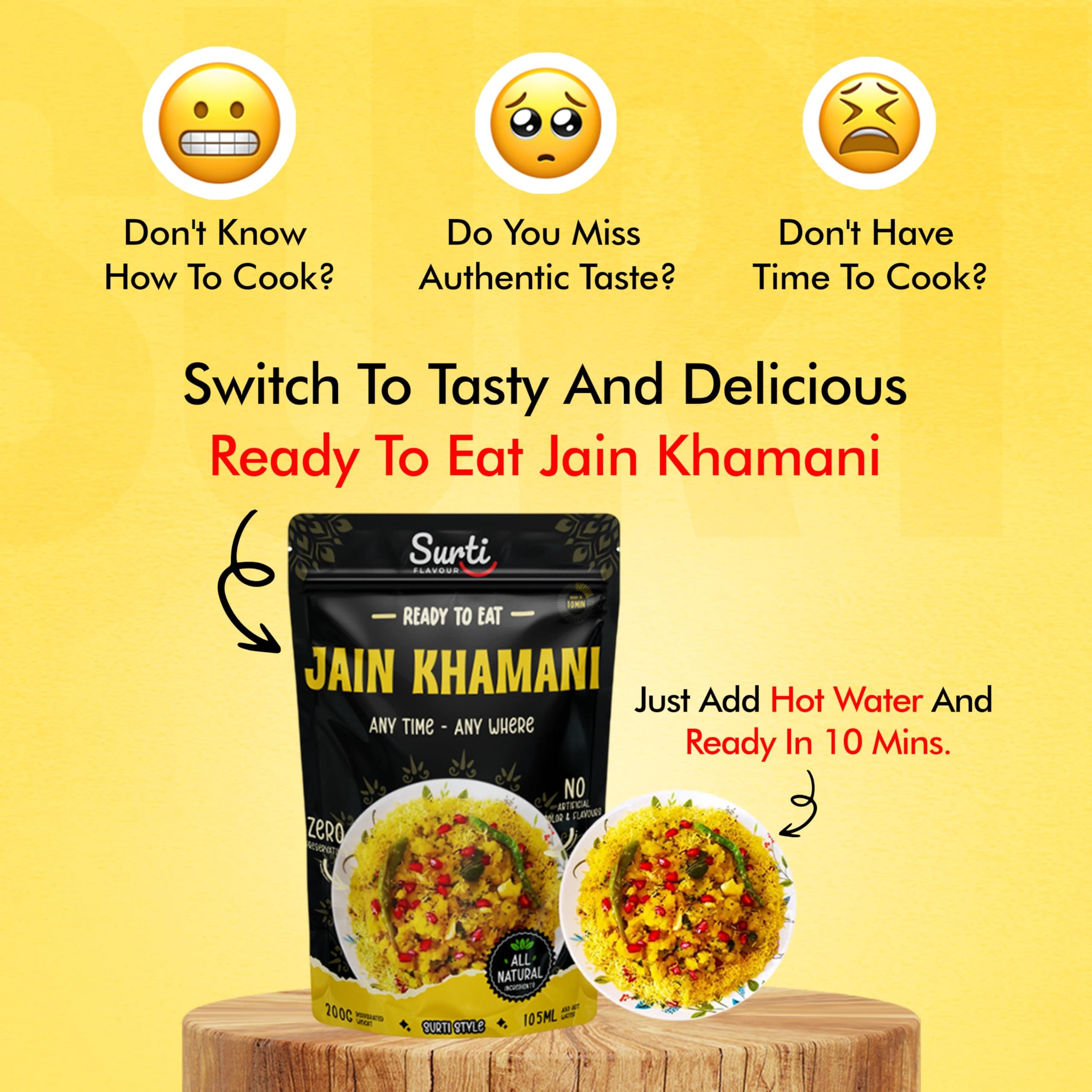 Surtiflavour Jain Khamani Ready To Eat Snack 200g Authentic Surti Style Instant Anytime Gujarati Snack No Artificial Colors Flavours (Pack of 2) — image 8