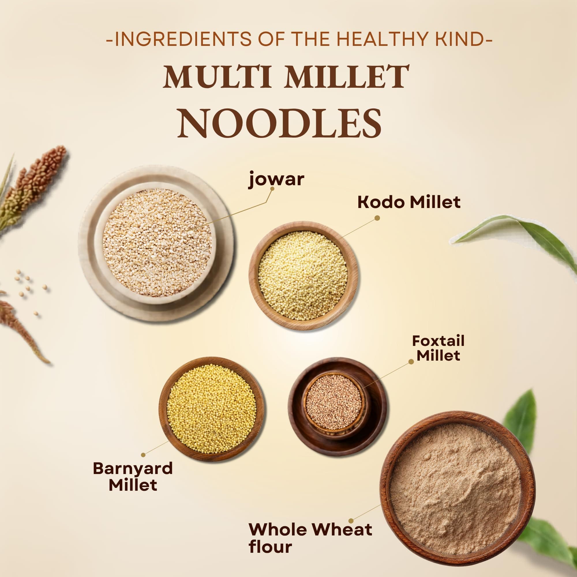 Masala Millet Hakka Noodles – Dough Adventures Multi Millet Noodle 300g (150g x 2) Combo Pack | High Protein, No Maida, No Palm Oil | Made with Millets & Whole Wheat | Quick-to-Cook Healthy Snack for Kids & Adults (Pack of 2) — image 3