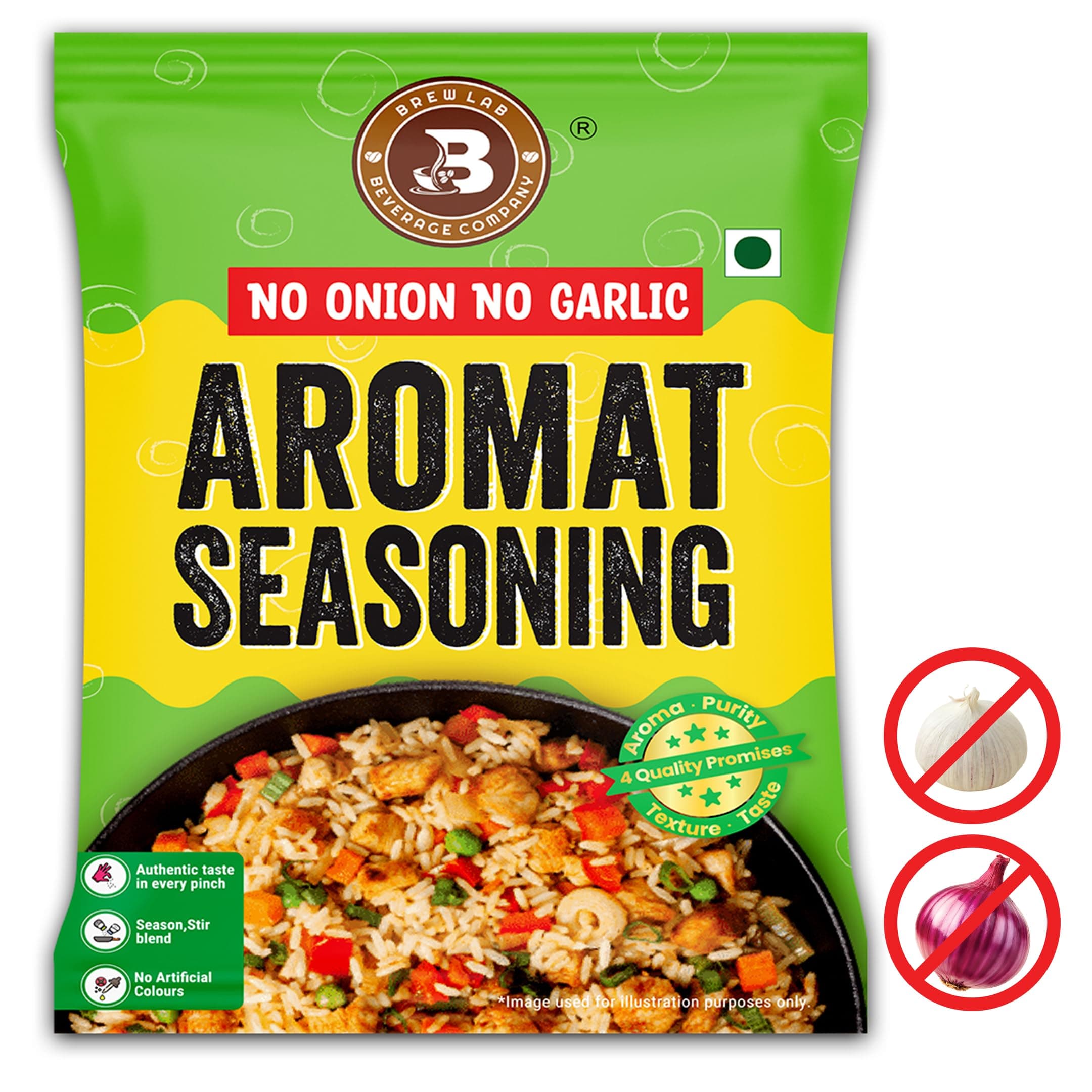 Brew Lab No Onion No Garlic Aromat Seasoning | All-Purpose Seasoning | Perfect Jain Seasoning for Chinese, Indian & Continental Dishes | 1kg — image 9