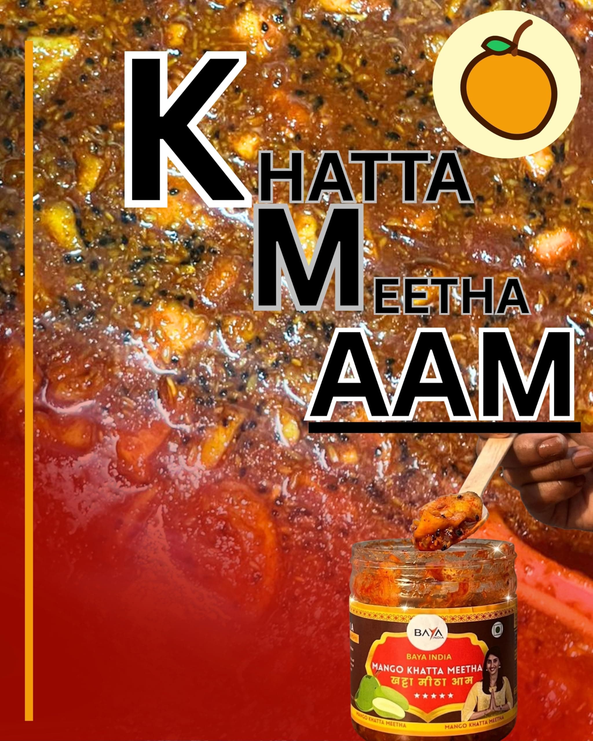 Baya India Khatta Meetha Mango Pickle | Sweet & Tangy Aam ka Achar | Homemade Style | No Chemical & No Preservatives | Traditional Indian Pickle | No Onion No Garlic | 250g Plastic Jar (250g) — image 4