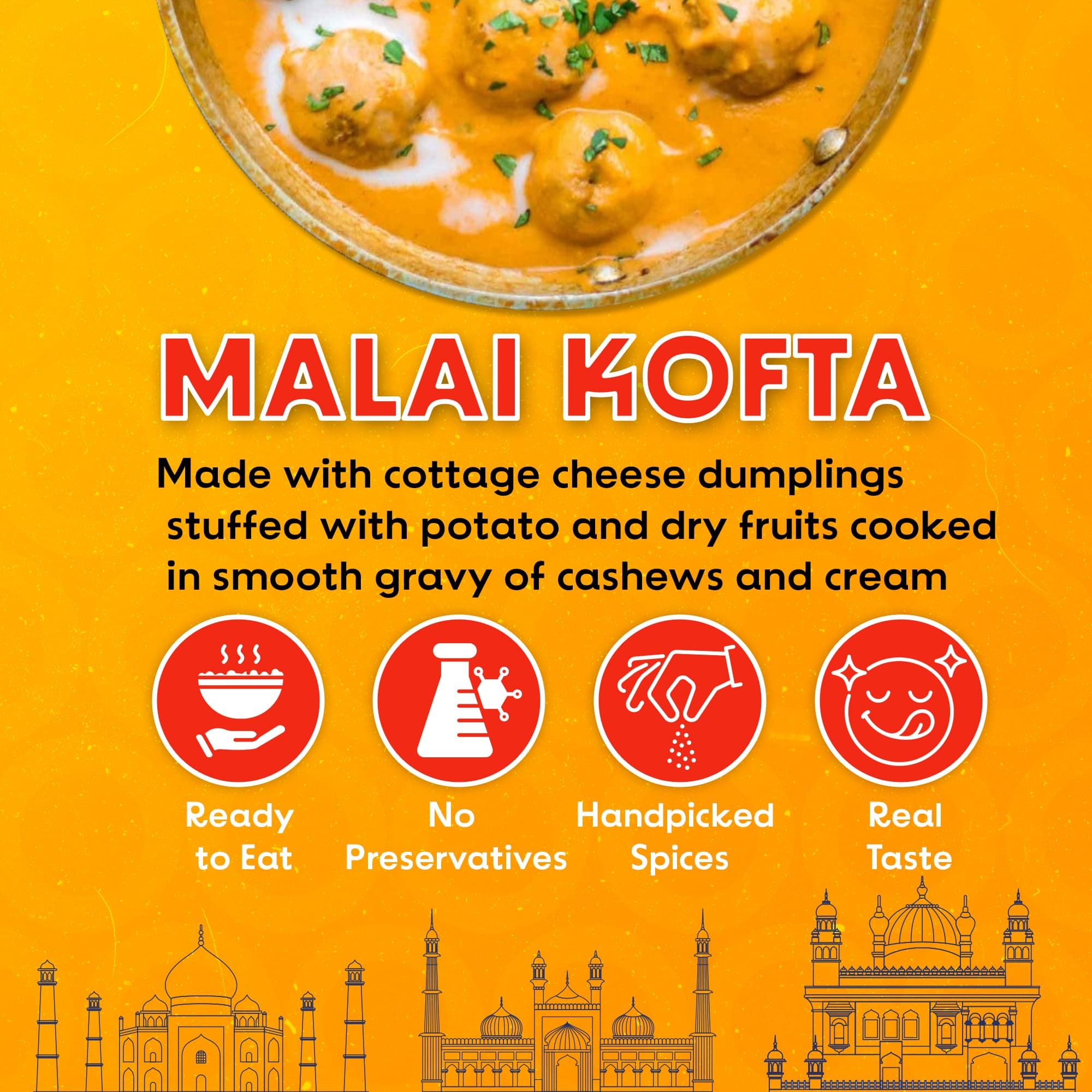 Chokhi Dhani Malai Kofta Ready to Eat 300g | Paneer Kofta in Rich Cashew Cream Gravy | Authentic North Indian Curry | 2 Min Heat & Serve | Veg — image 6