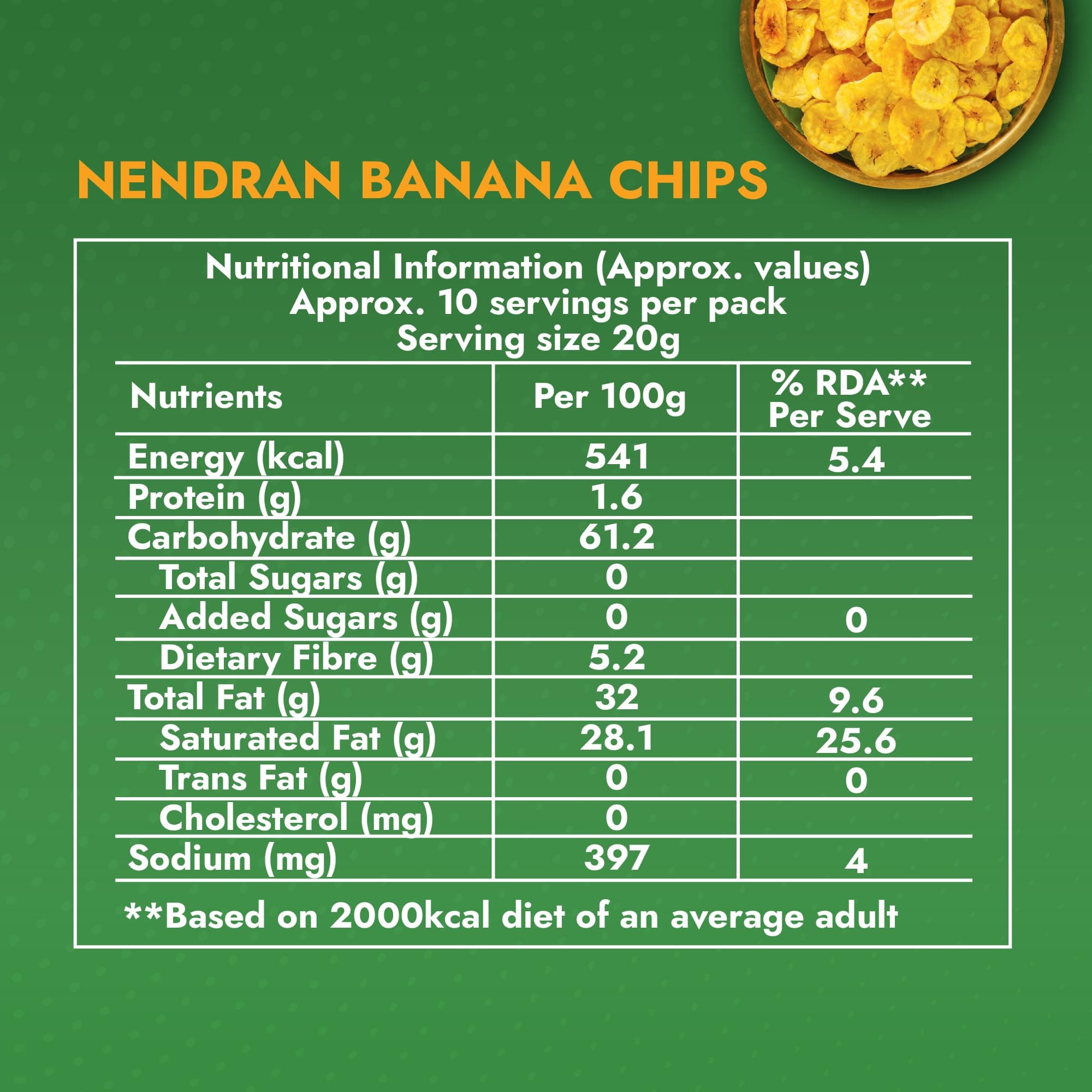 Sweet Karam Coffee Nendran Banana Chips – 200 grams | Made with 100% Coconut Oil | No Preservatives | Kerala Special Crispy, Thin Sliced Yellow Plantain Wafers | Healthy Tea Time Snack — image 2