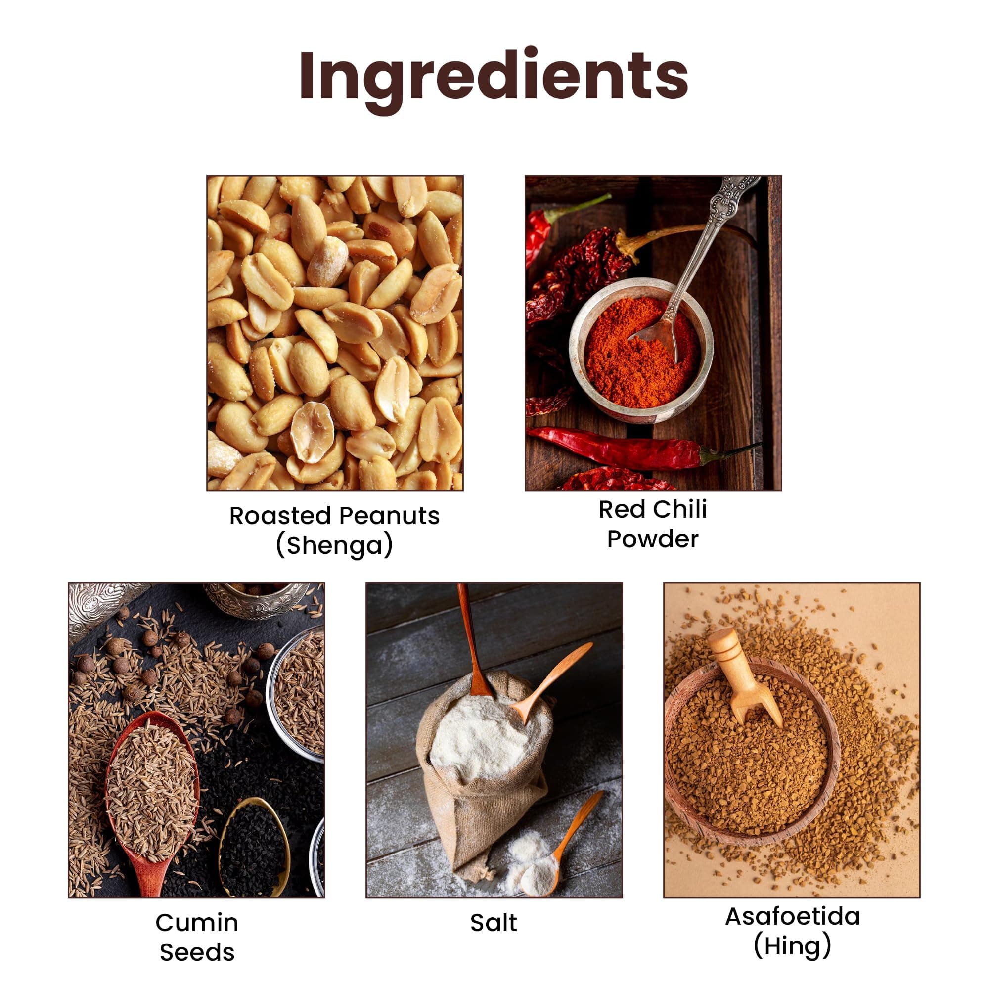 Jain Shenga Chutney 250gm - No Onion No Garlic, Roasted Peanut Chutney Powder, Authentic Solapur Taste, Jain Friendly Chutni, Perfect with Roti, Rice, Curd, Ready to Eat — image 3