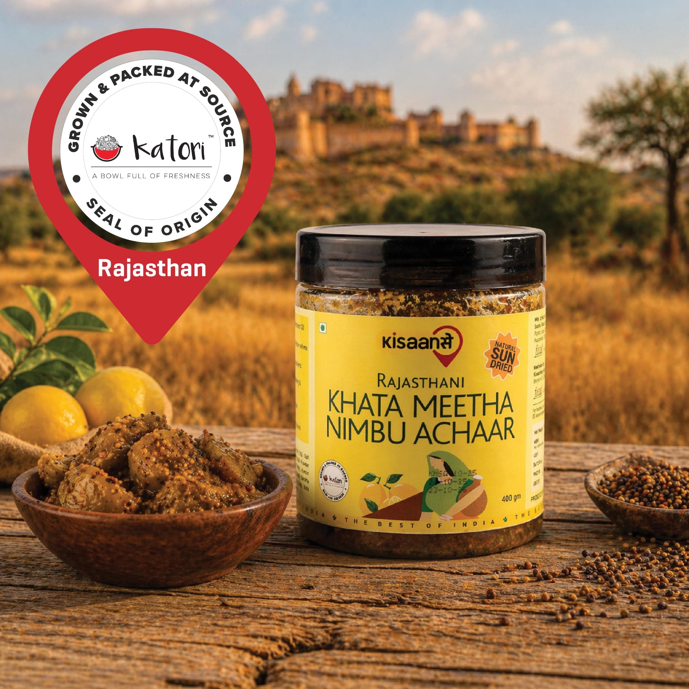 KisaanSay Sweet and Sour Lemon Pickle| Khatta Meetha nimbu Achar | Neembu achaar | 400 GM | Traditional Sweet and sour | No Preservatives, No Vinegar | No Mustard Oil | Sun-Dried | Homemade Taste | Plastic Jar | No Onion & No Garlic | — image 8