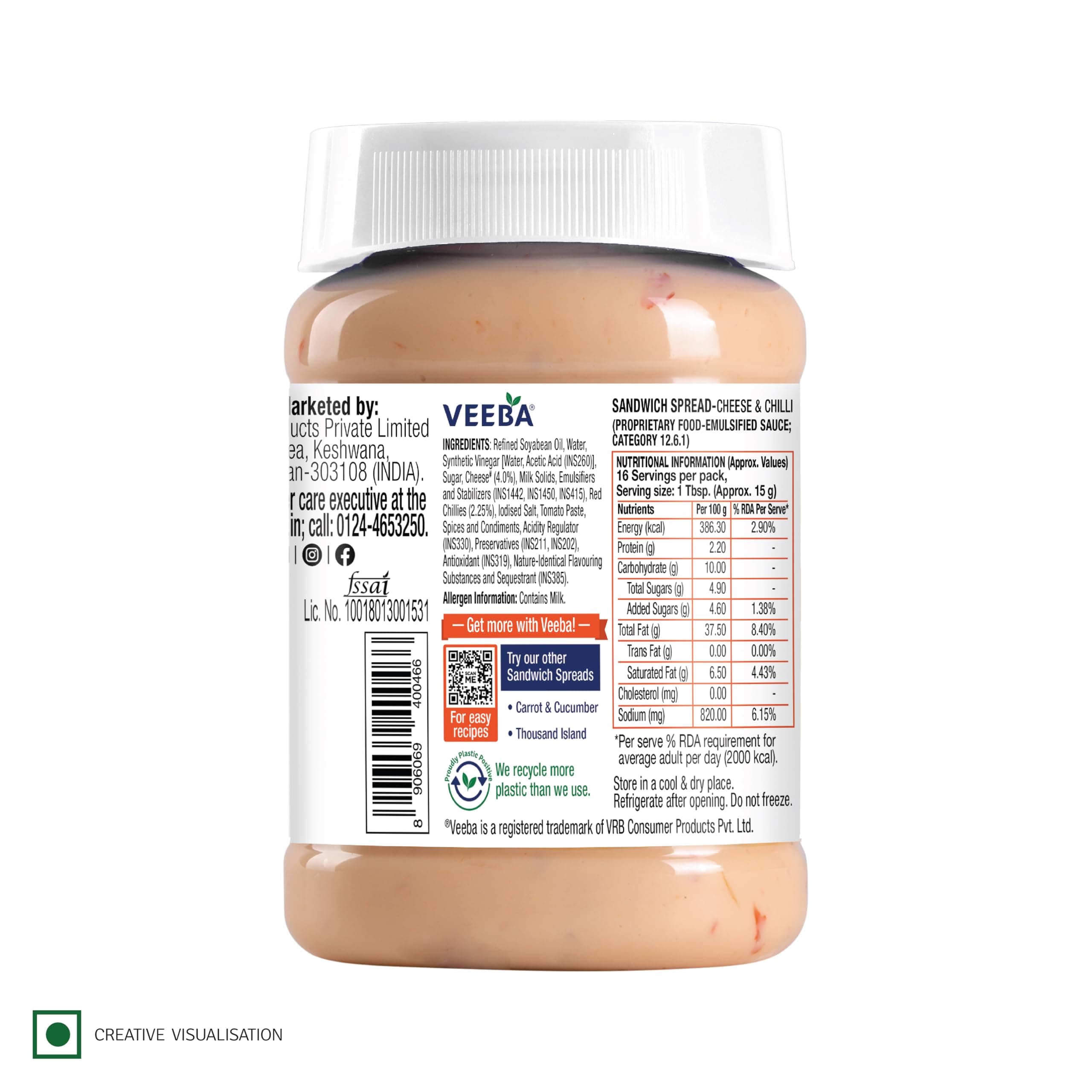 Veeba Cheese and Chilli Sandwich Spread, 250 grams — image 4
