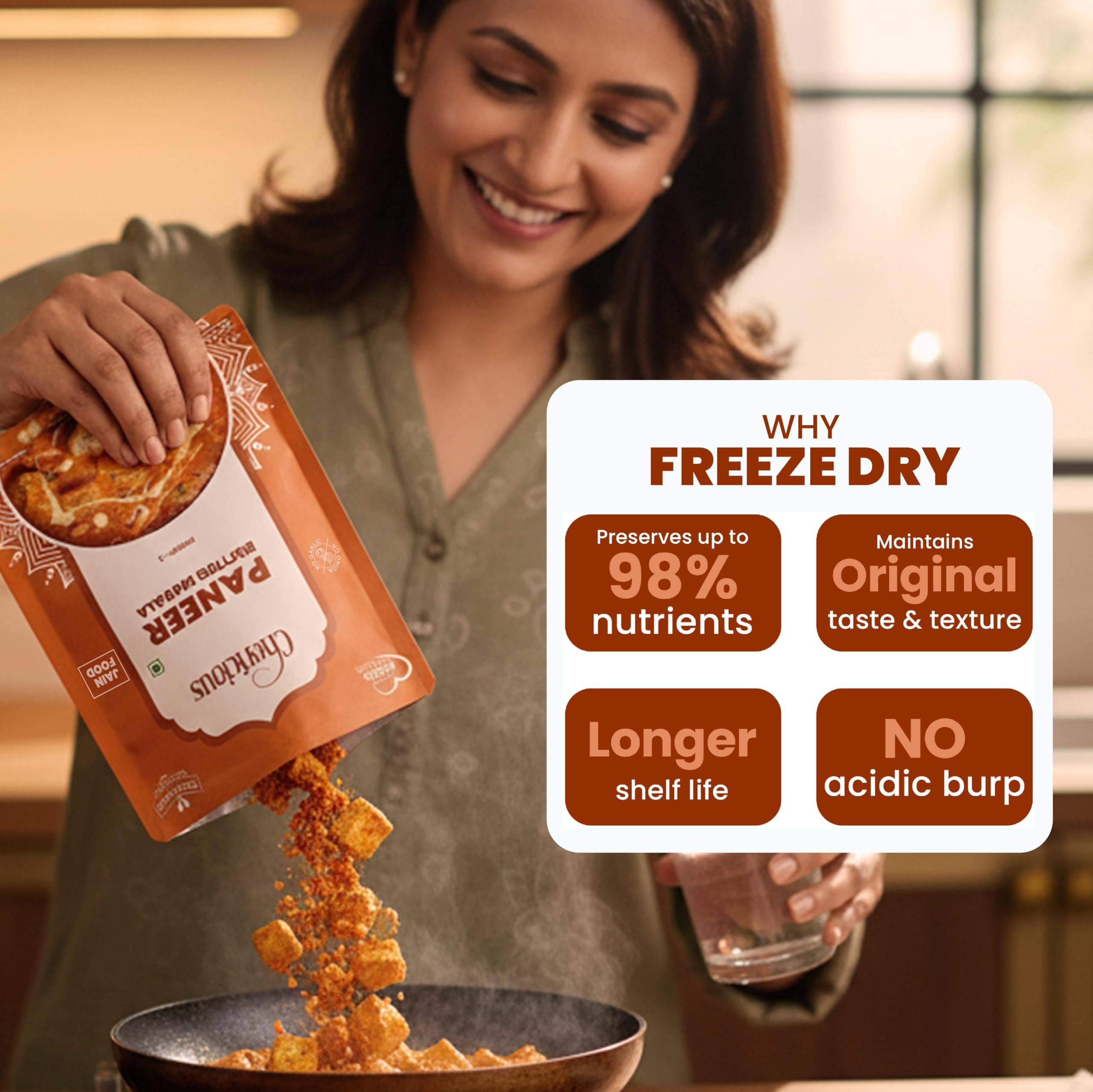 Chericious Jain Paneer Butter Masala | Ready to Eat Freeze-Dried Meal 300g | No Onion, No Garlic | Preservative-Free & Chemical-Free | Healthy, Travel-Friendly & Convenient — image 9