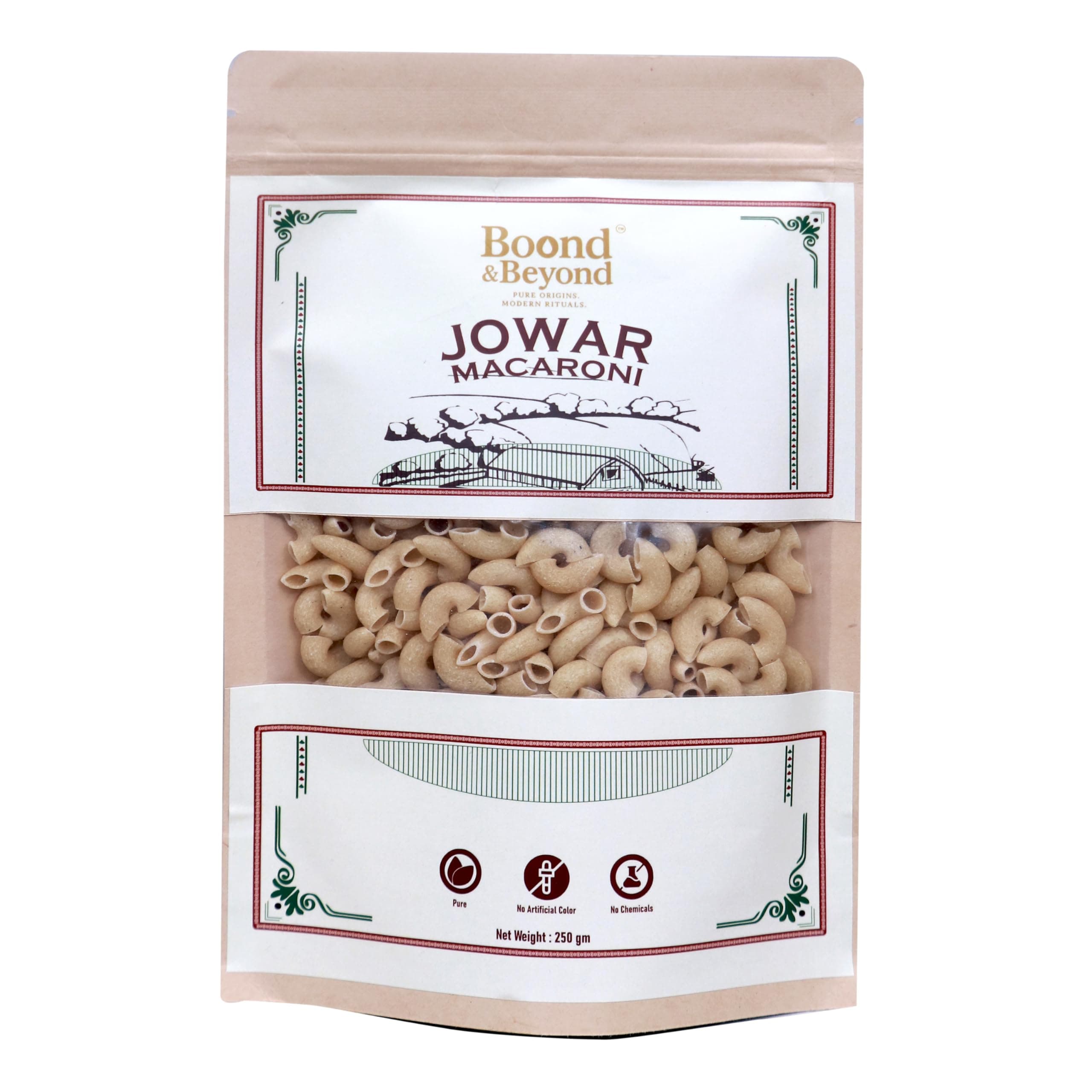 Boond & Beyond Jowar Macaroni | No Maida, Gluten Free Millet Pasta | High Fiber & Protein | Healthy Pasta for Kids & Weight Loss | Light Meal Option