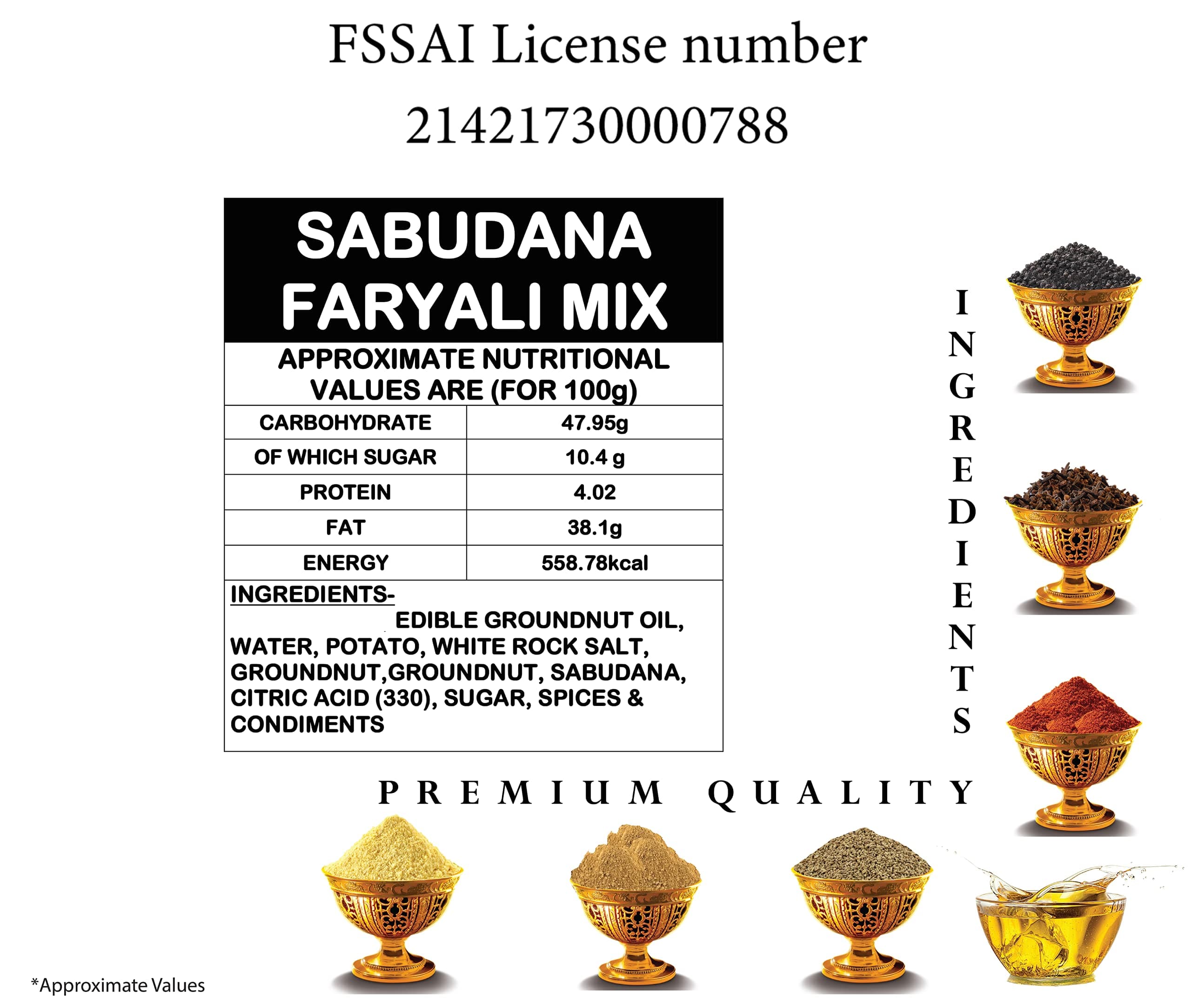 Santushti Namkeen Sabudana Mixture 350g | Sweet & Crunchy Falahari Snack Made in Groundnut Oil | Vrat Upwas Namkeen | Satvik Fast-Friendly Mixture | No Onion Garlic | Suitable for Fasting Days — image 3