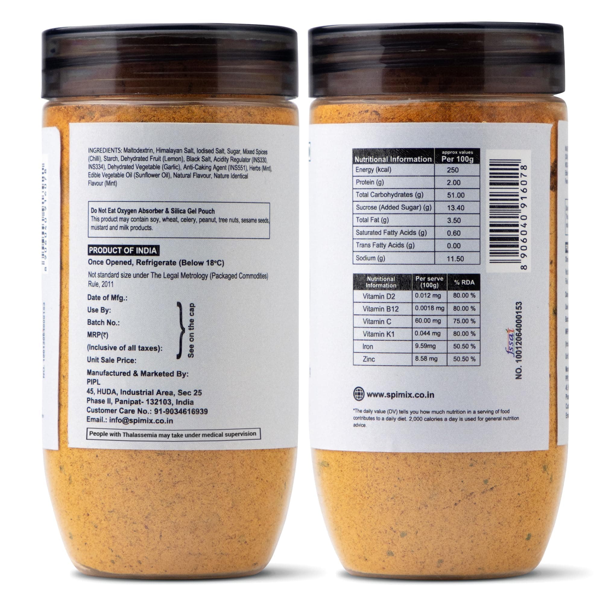 SPIMIX Nimbu Mirch Pudhina Seasoning | Tangy & Spicy Masala | 120g | Sprinkle on Chaat, Salads & Raita | For Grilled Fish, Lemon Chicken & Eggs | Himalayan Pink Salt | US FDA Approved — image 9