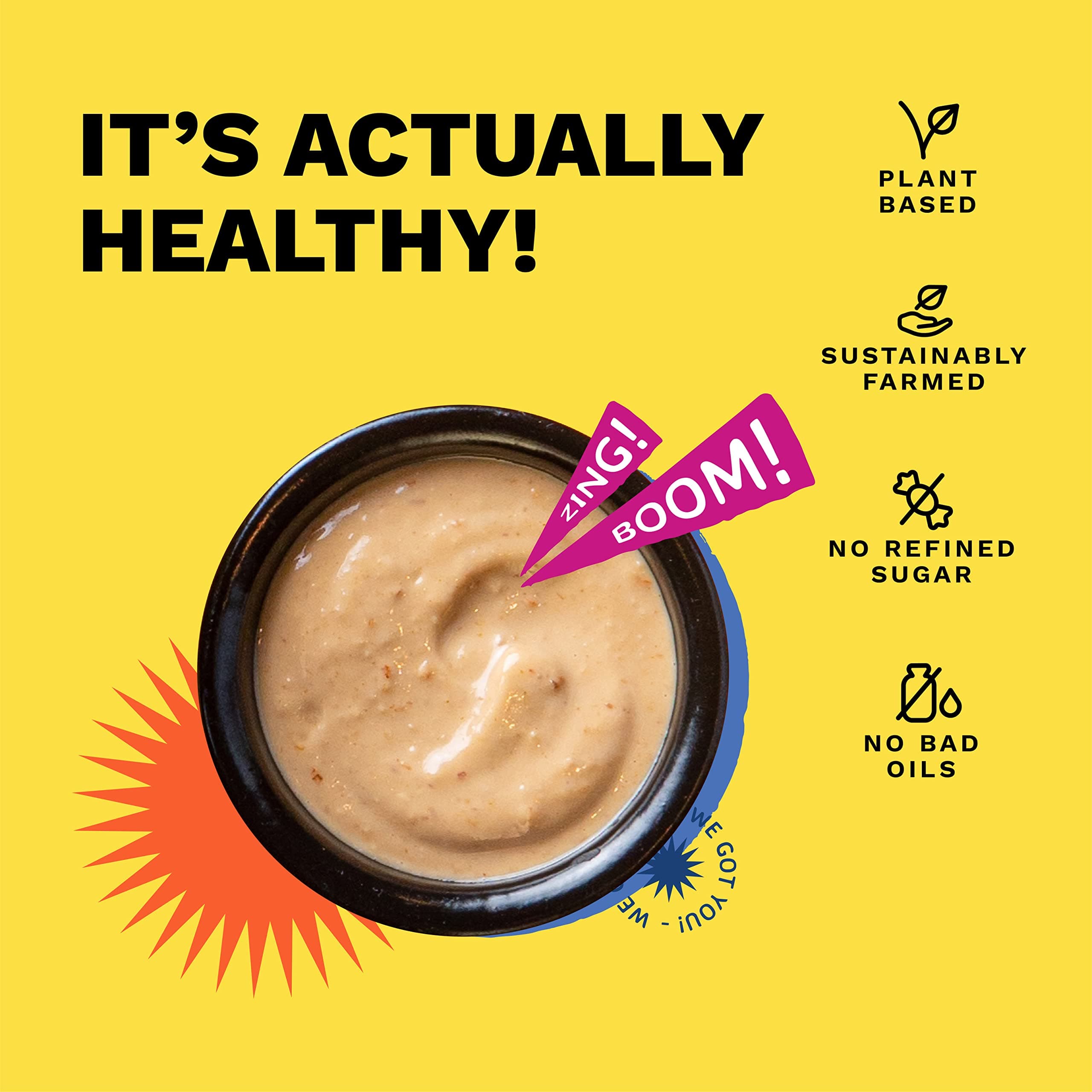 BOOMBAY Peanut Lime Dip & Spread 190g | Nothing Artificial, No Bad Oils, No Refined Sugars | Plant Based | No Onion or Garlic Use as a Salad Dressing, Curry Paste, Marinade for Grill, Spread on Bread — image 3