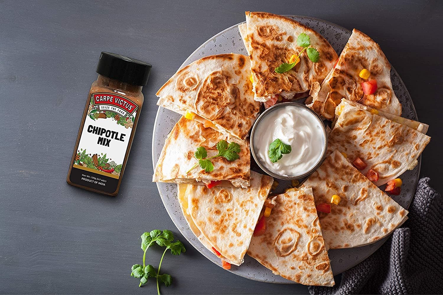 Carpe Victus No Onion No Garlic Jain Mexican Chipotle Powder Mix for Popcorn, Wraps, Tacos, Multipurpose Seasoning Powder for Unique Flavor & Taste, Created with Actual Chipotle Chillies, 100 gms — image 4