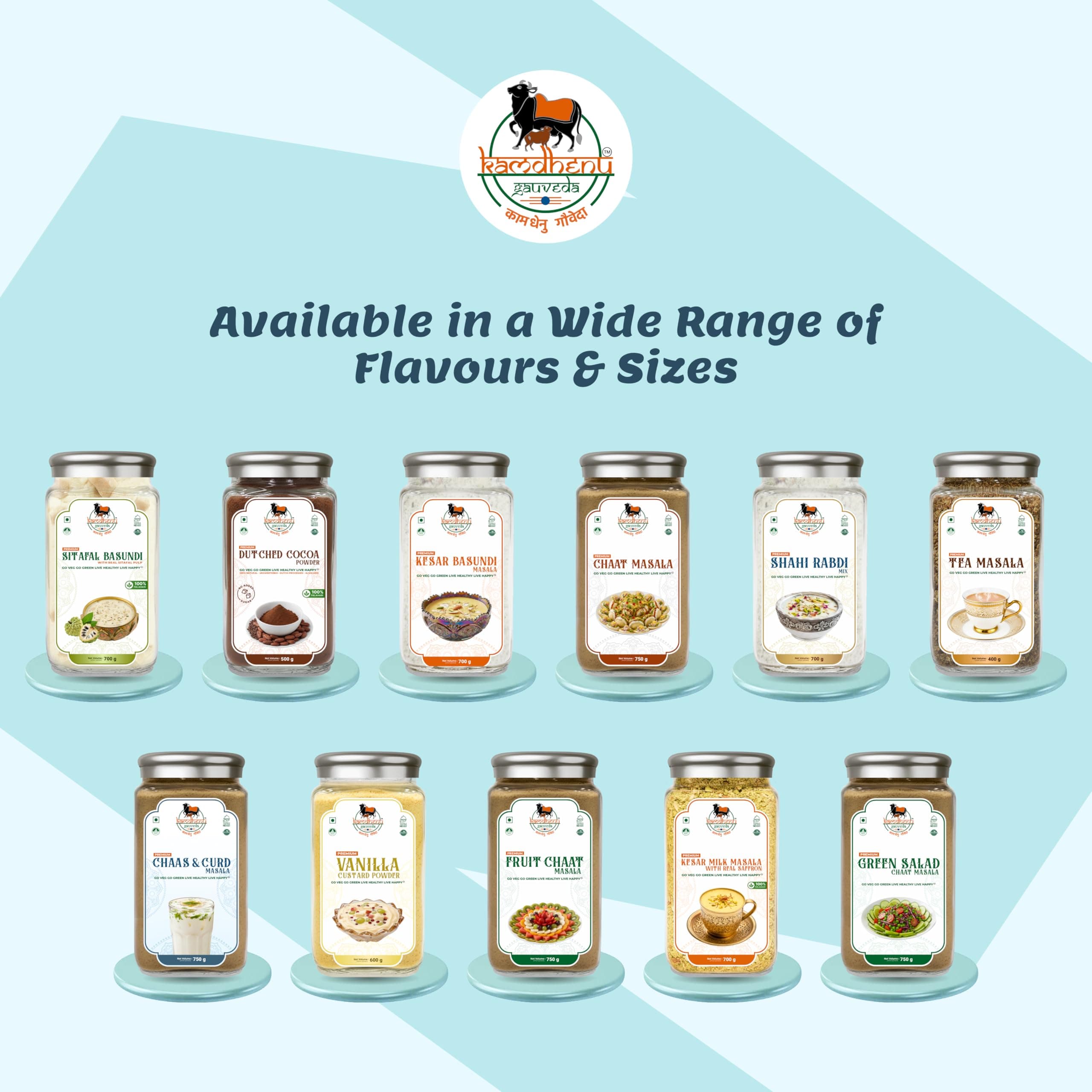 Kamdhenu Gauveda Panjabi Chaas Masala| Gujarati Chaas Masala | Blend With Natural Ingredients Cumin, Coriander, Pudina, Salt, Jeera | No Preservatives | No Onion No Garlic | Pack In Premium Organic Glass Jar With Steel Cap (500g, Chaas & Curd Masala) — image 9