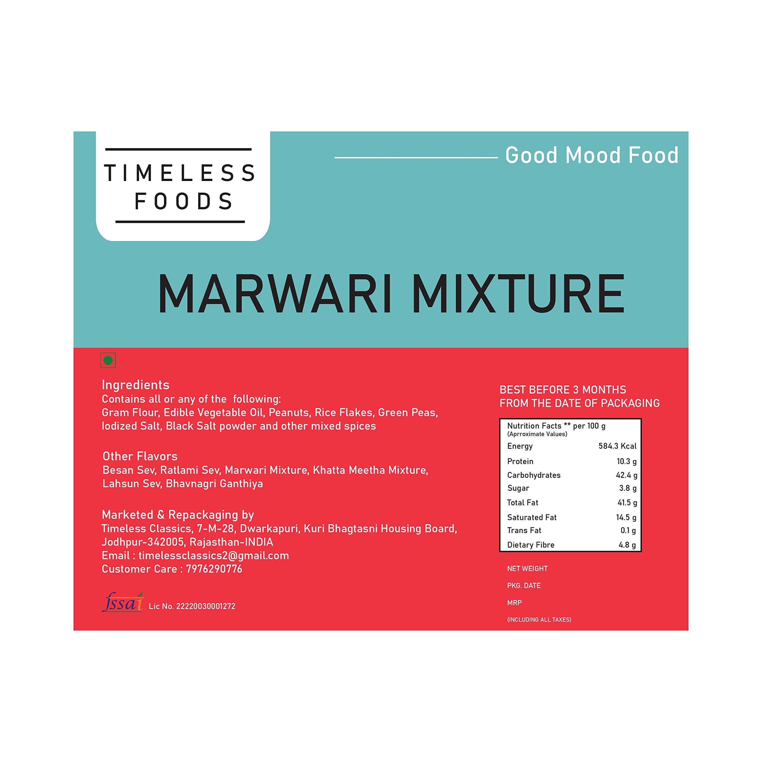 Timeless Food Marwari Mixture Namkeen 400g | Chatpata Rajasthani Mixture | Crunchy & Flavorful Snack — image 7
