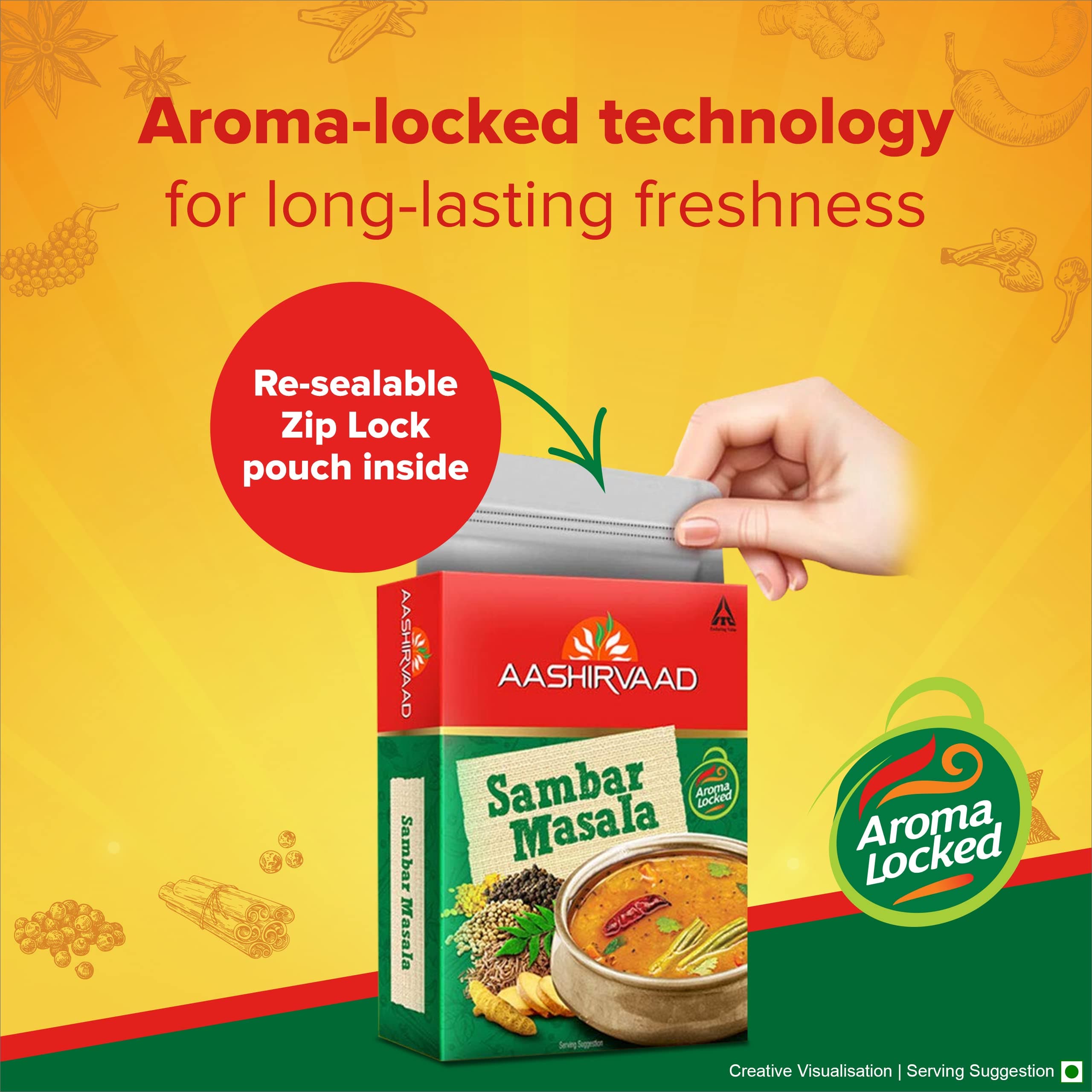Aashirvaad Sambar Masala, 100g, Blended Spice for Authentic Taste and Colour — image 4