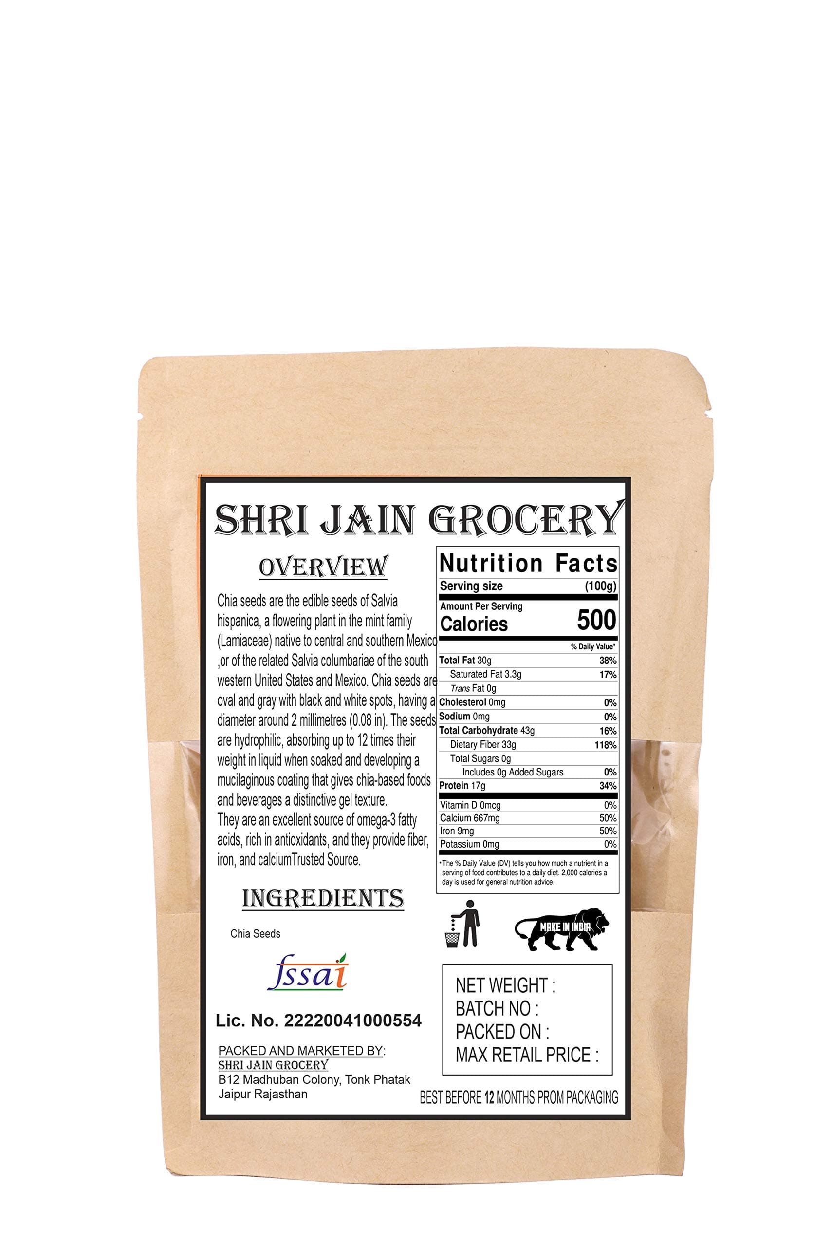 SHRI JAIN GROCERY Healthy Raw chia seeds (200 gm) — image 2