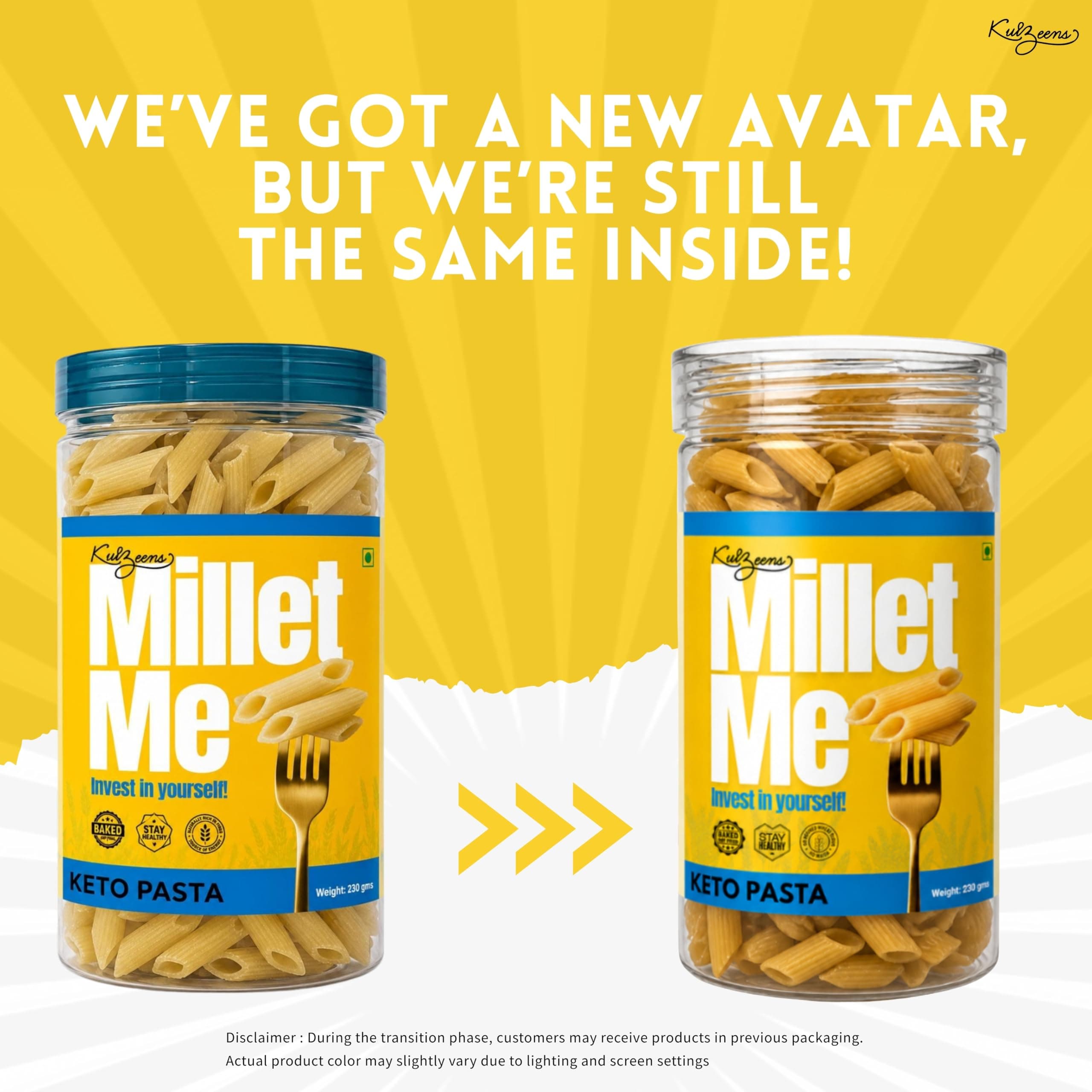 Millet Me by Kuizeens Keto Pasta - 230g (Pack of 4) | Ultra Low Carb & High Protein penne pasta | Diabetic Friendly & Keto Diet Approved | No Added Sugar, Maida-Free & Gluten Free | No Onion No Garlic | Jain-Friendly | Instant Pasta — image 4