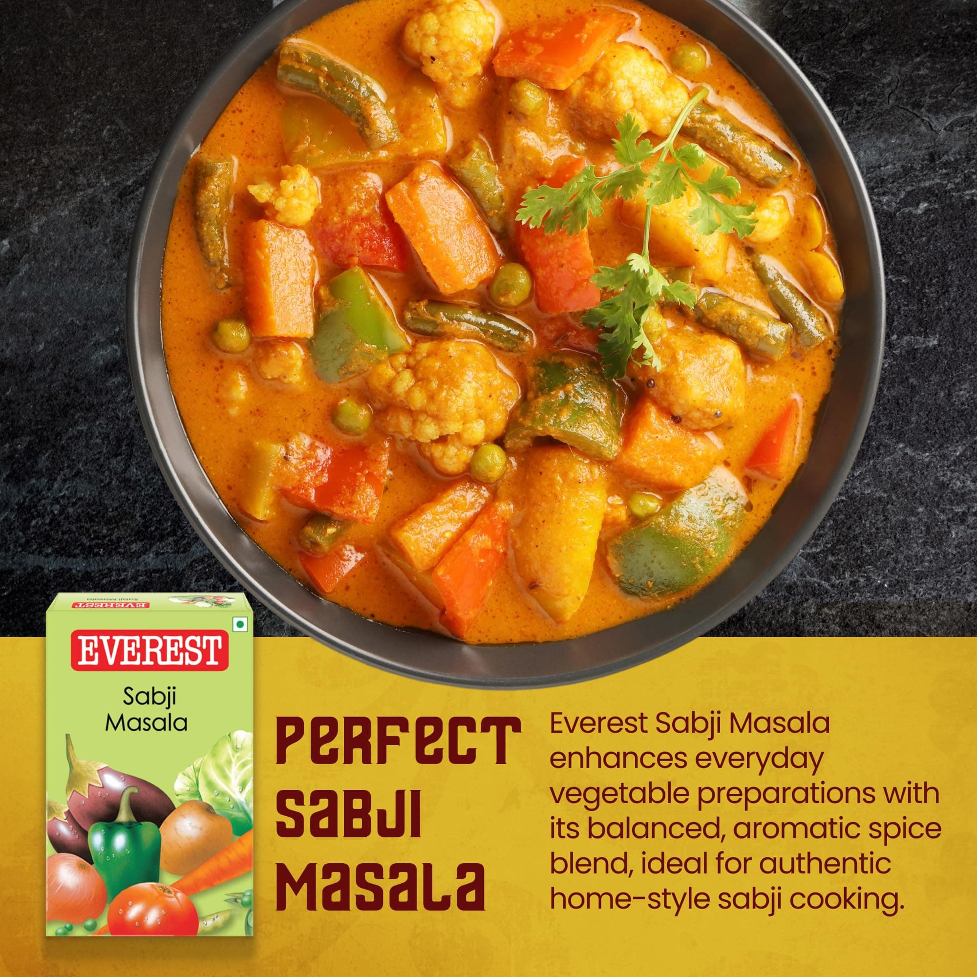 Everest Sabji Masala – 100g | Subtle, Aromatic Blend for Flavourful Vegetable Curries | Balanced Spice Mix for Everyday Indian Sabzi & Home Cooking — image 5