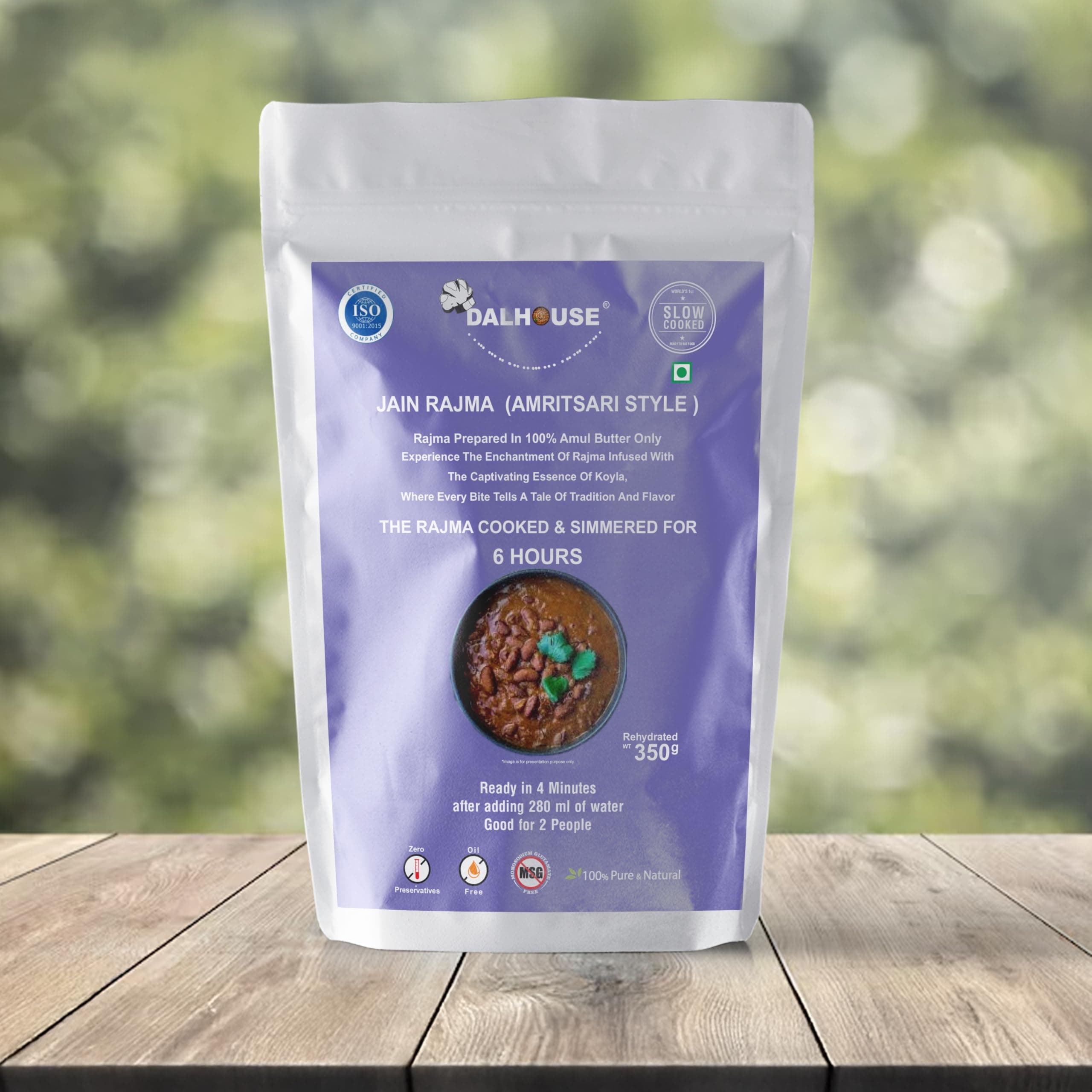 DALHOUSE Jain Amritsari Rajma — Ready to Eat | Just Heat and Eat | No Garlic, No Onion | Indian Authentic Home Style Meal | No Added Preservatives
