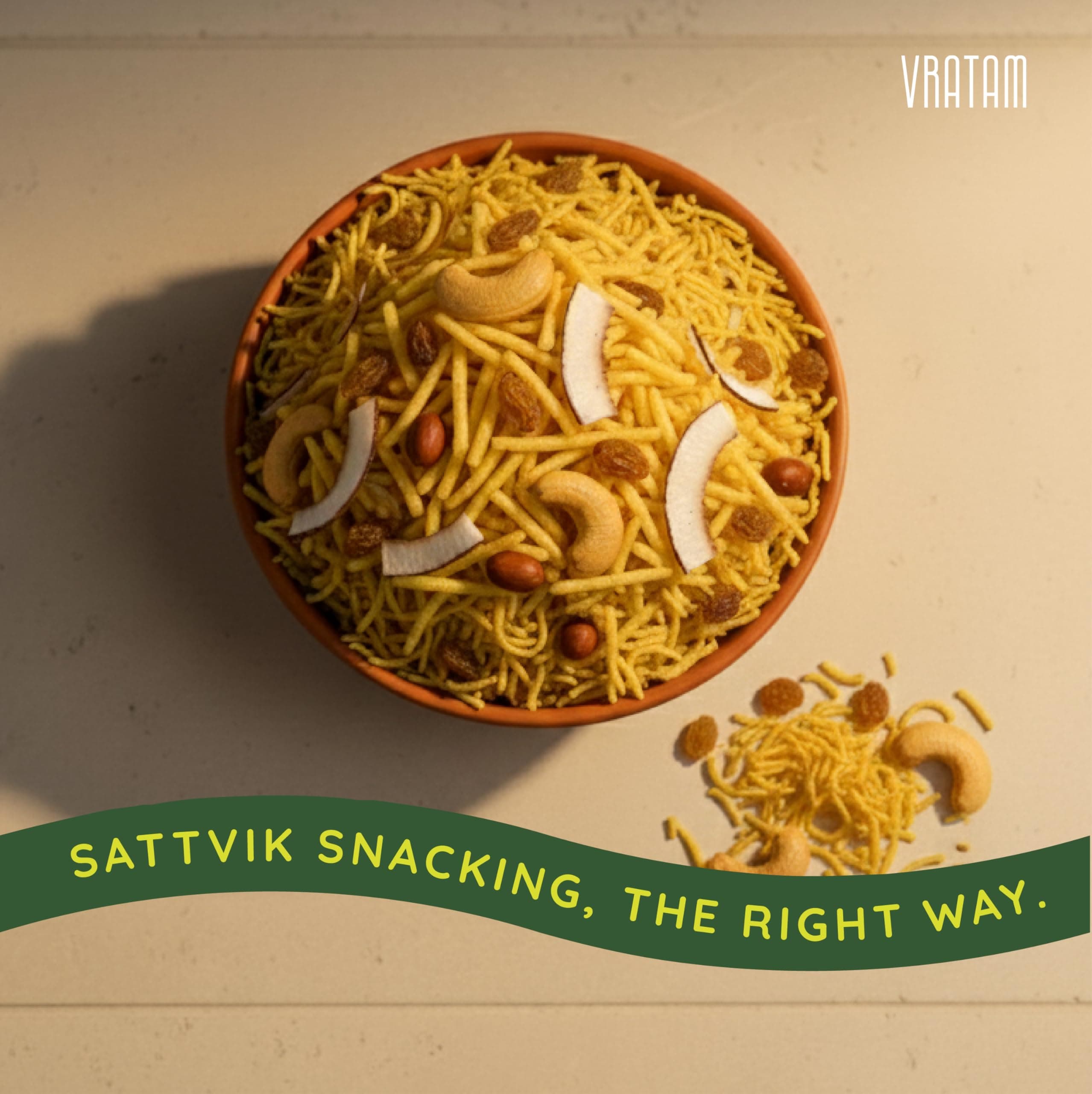 Vratam Falhari Trail Mix | Healthy Homemade Namkeen for Diet | No Onion No Garlic No Palm Oil | Guilt Free Snacks made in Groundnut Oil | Sweet and Salty Mixture for Home | 190G (pack of 1) — image 7