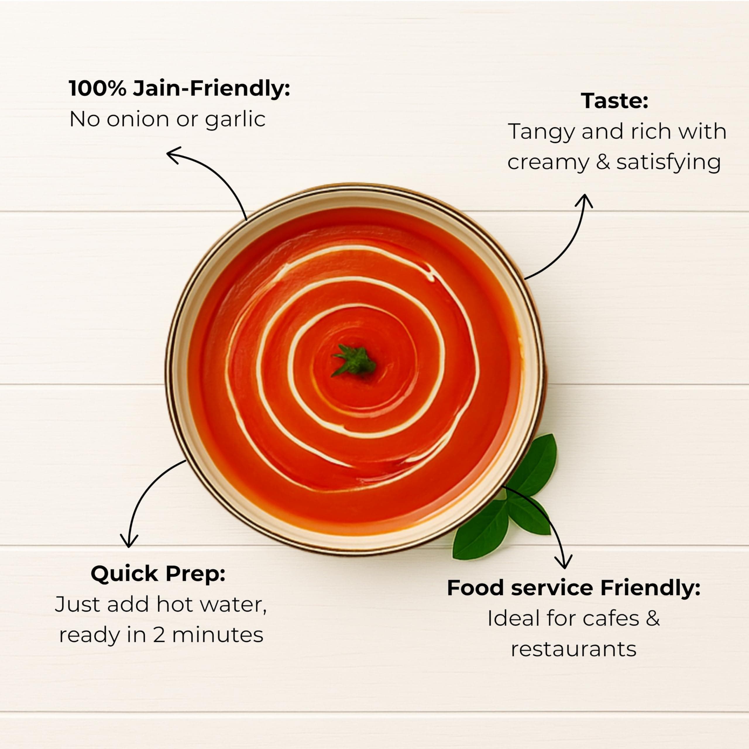 D'aromas Instant Jain Tomato Soup 3Kg, Instant Premix Powder With No Onion & No Garlic, Mix Powder, Veg Soup, No Artificial Flavour & Colour (Each 500gm) (Pack Of 6) — image 7