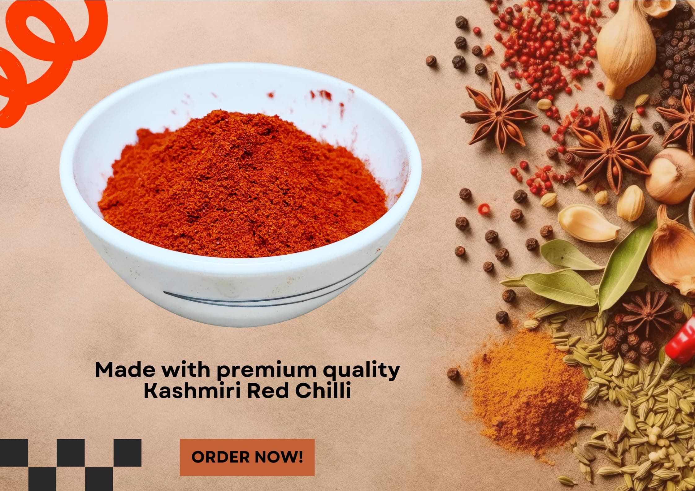 Ka shreen Kashmiri Lal Mirch Powder 100g Pack | Make your dishes more Colourful and Tasty | Ready to mix Masala — image 5