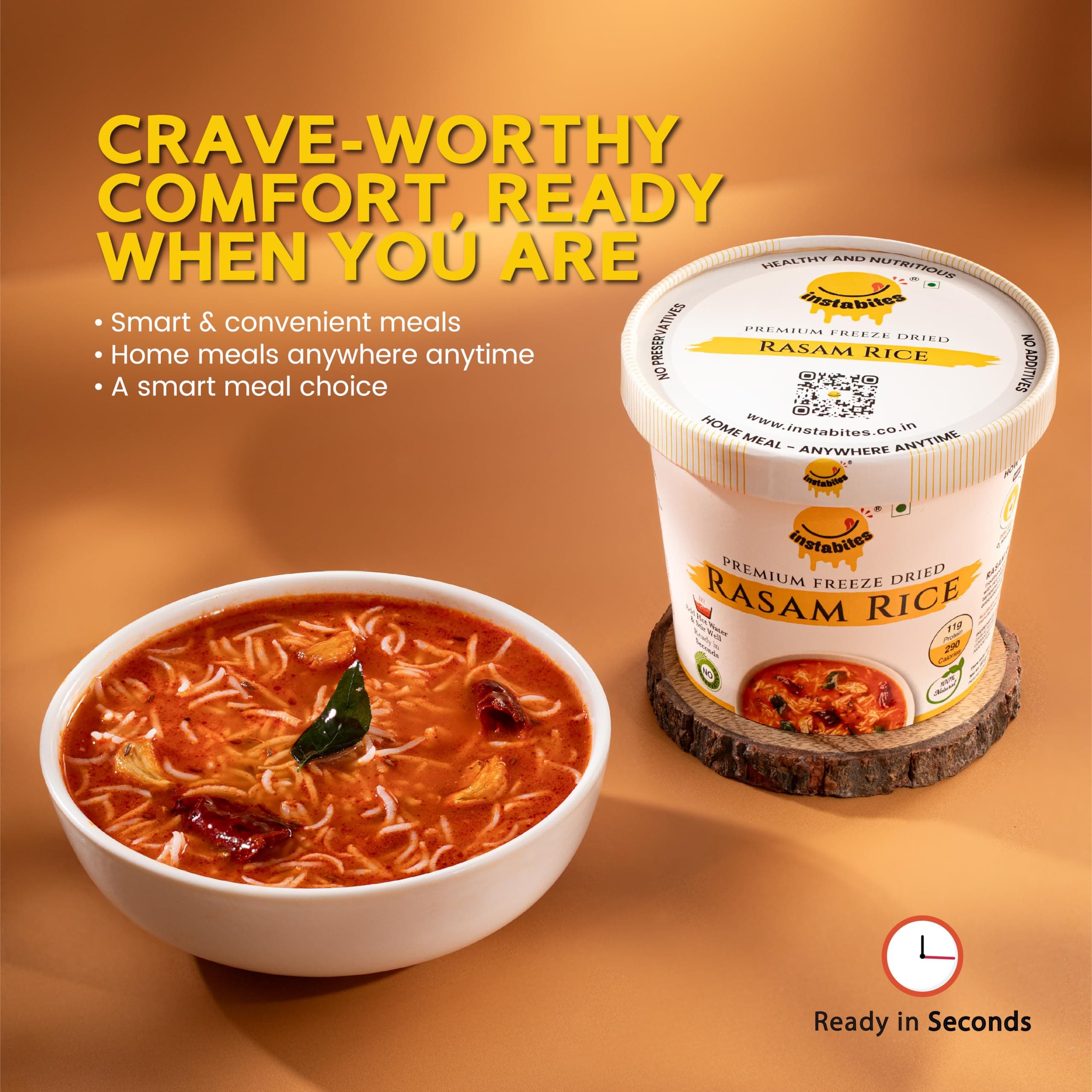 Instabites Ready To Eat Combo of Lemon Rice - Rasam Rice - Dal Rice, No Added Preservatives and Ready to Eat in Minutes - Pack of 3 — image 6