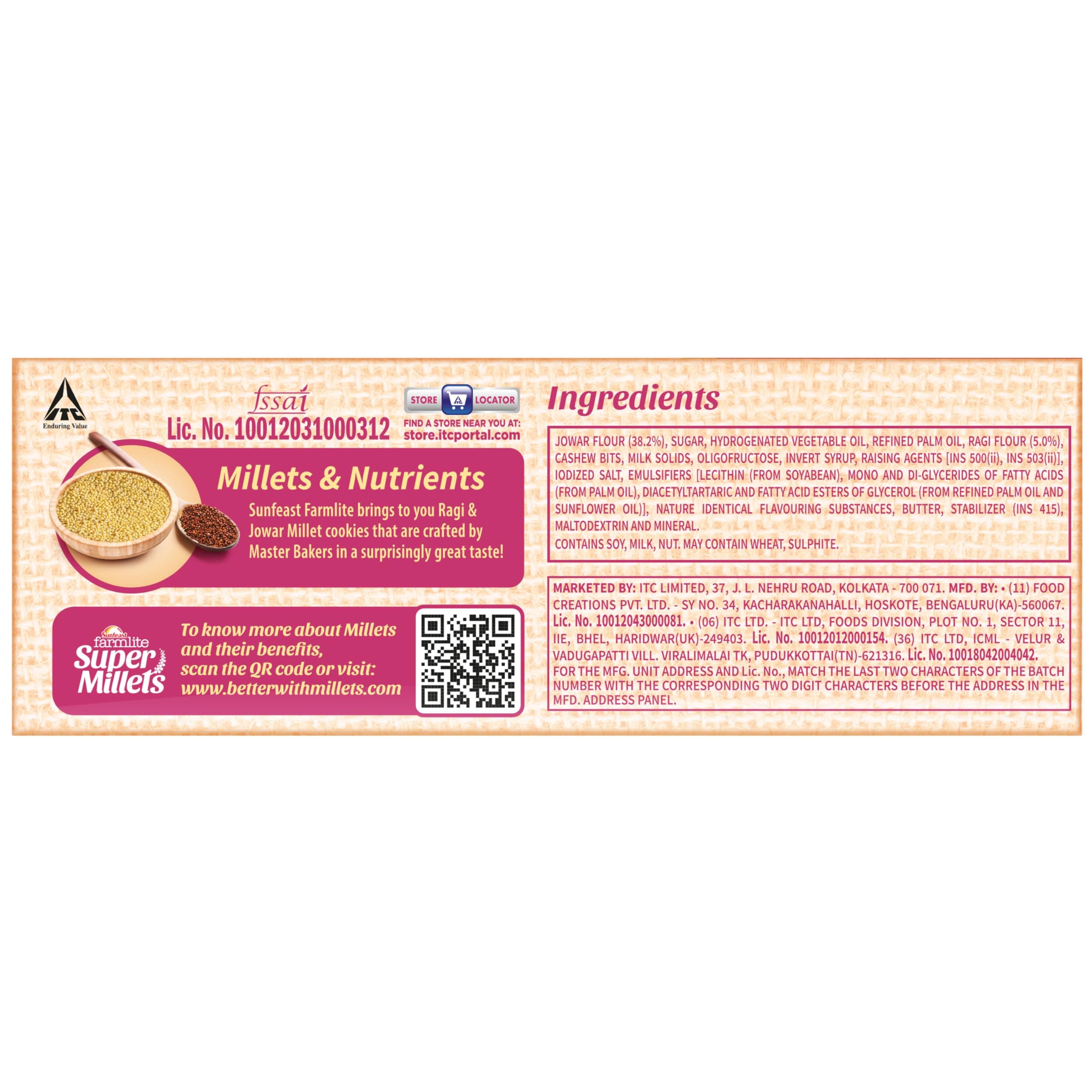 Sunfeast Farmlite Super Millets Ragi & Jowar Cookies, 75g — image 10