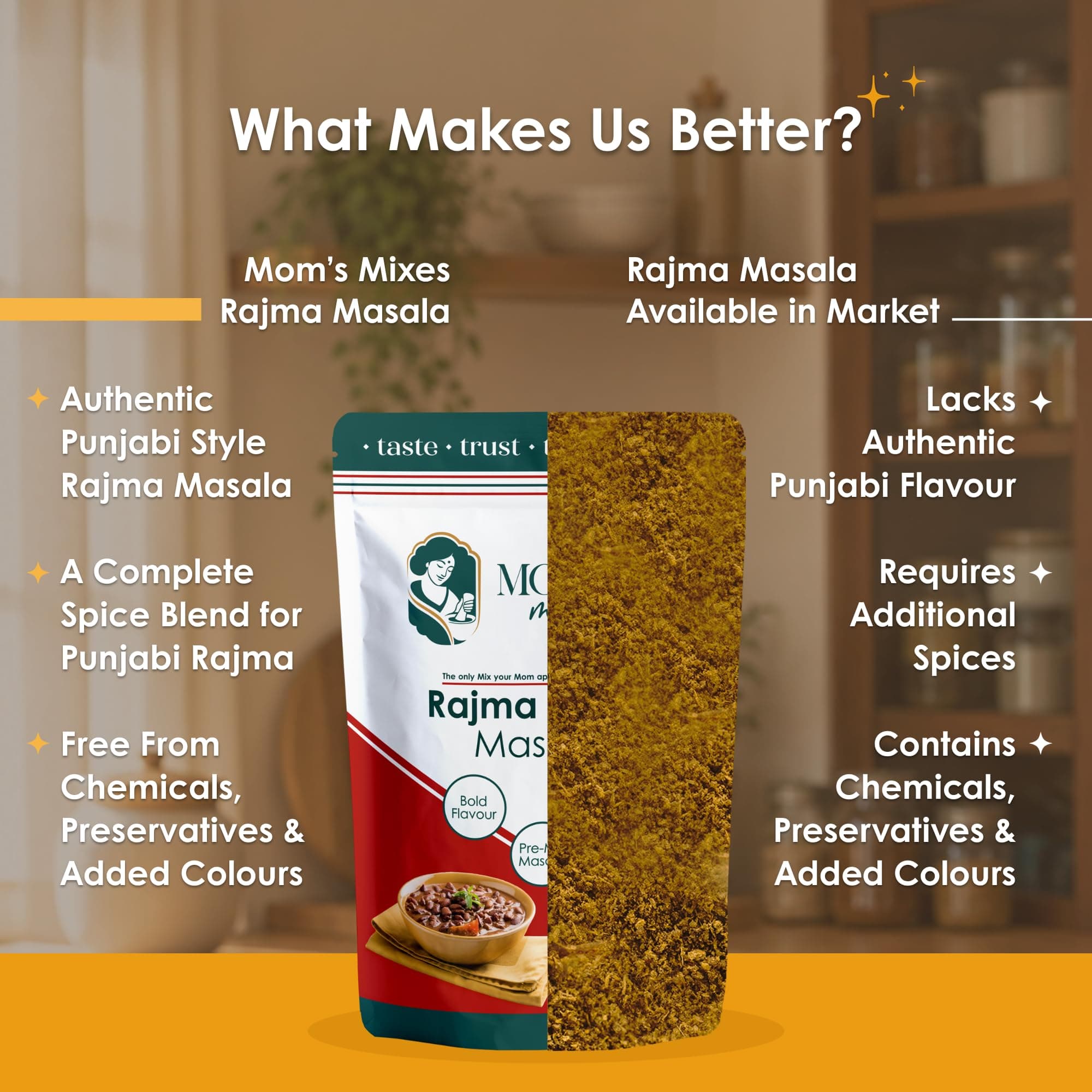 Mom’s Mixes Rajma Masala (Rajma Masala Powder) | Pre-Mix Masala | No Onion No Garlic (Jain Friendly) | Authentic North Indian Taste | No Preservatives | 100g — image 8