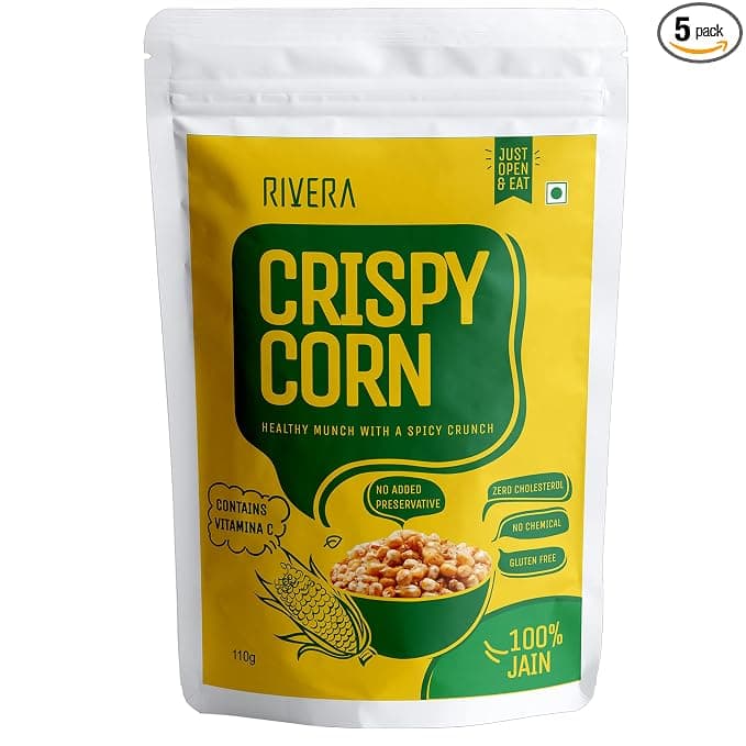 Rivera Vegetable Chips, Combo of Healthy Snacks Pack of 5 (SWEET CORN-JAIN)