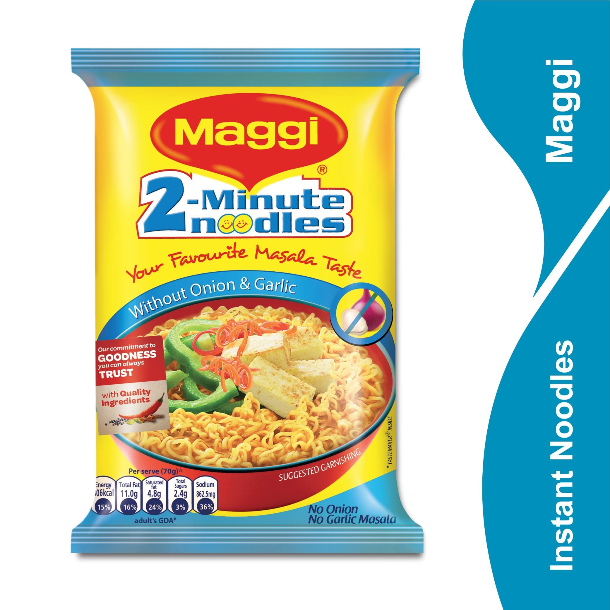 Maggi 2 Minute Masala Noodles, No Onion No Garlic, 70 Grams — image 4