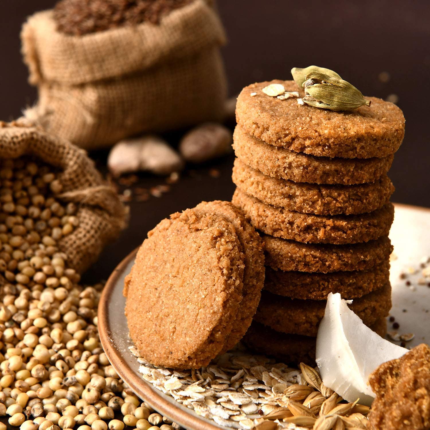AGROMILETS Jwari Cookies 200g Pack of 3 | Jowar Biscuits | Baked Millet Snack | Grain Based Tea Time Food | Crisp Texture Cookies | Suitable for Regular Use | 3 x 200g Pack — image 8