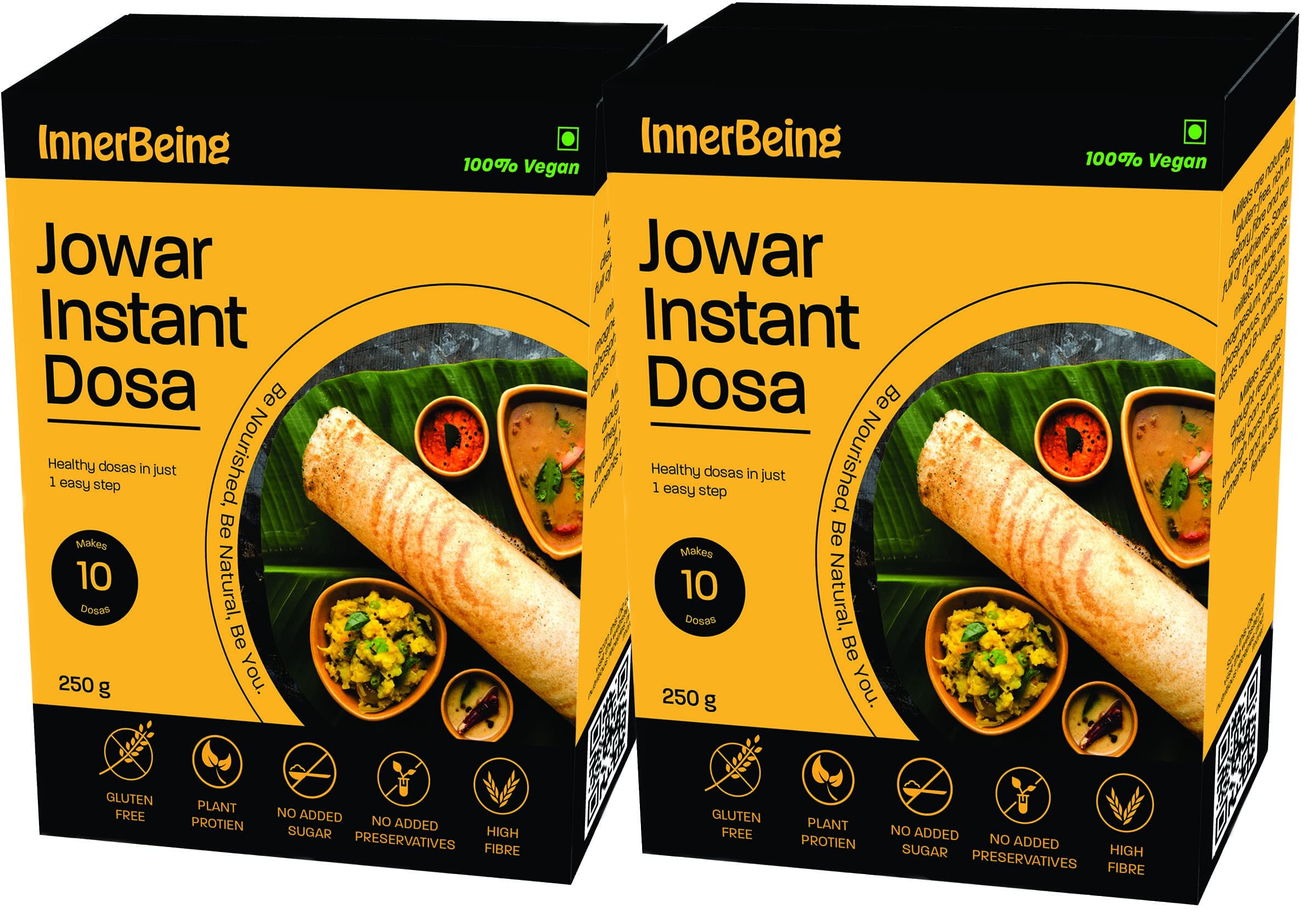 InnerBeing | Instant Jowar Dosa Mix | Pack of 2 | Each 250 g — image 2