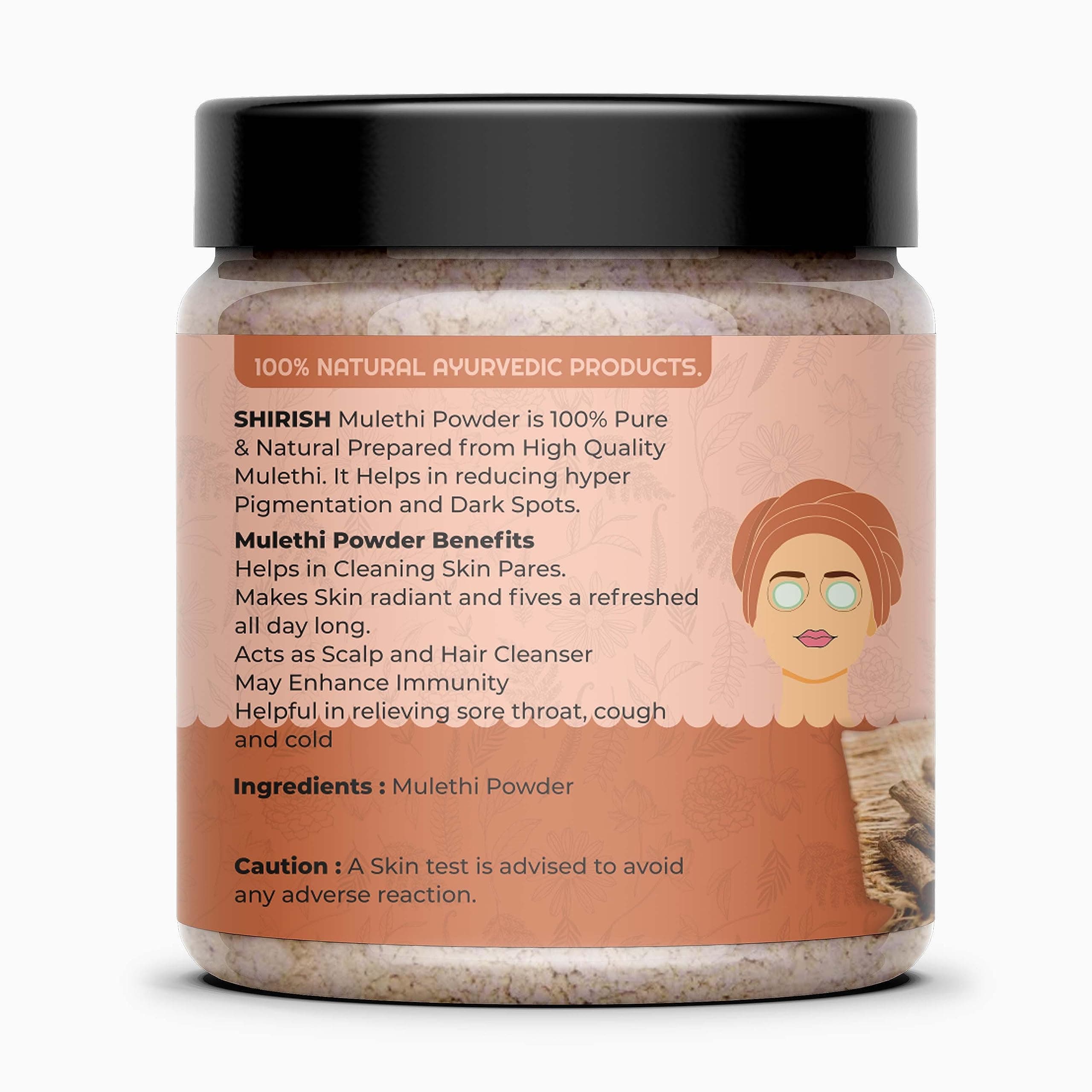 Mulethi Powder 100 Gram Jar Pack,licorice powder,Yashtimadhu powder — image 2
