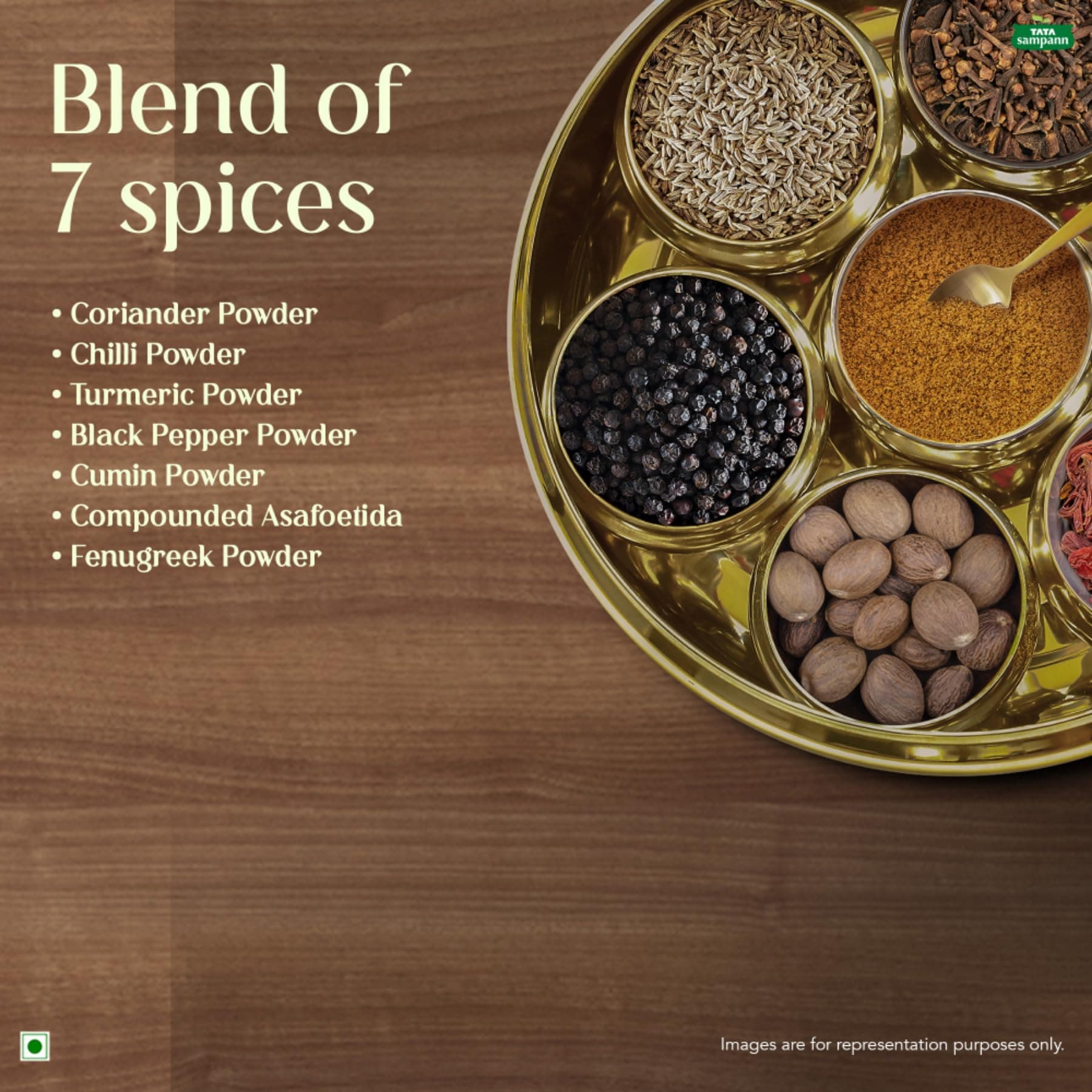 Tata Sampann Sambar Masala Powder with Natural Oils, 45g, Crafted by Chef Sanjeev Kapoor, With Chef’s Exclusive Tip, Rich Aroma & Flavour — image 3