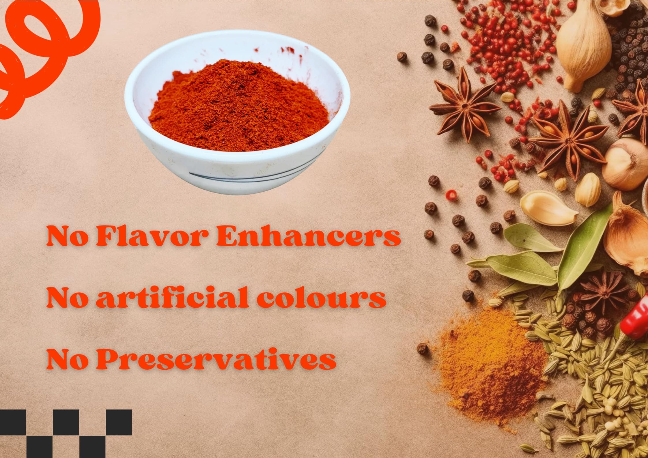 Ka shreen Kashmiri Lal Mirch Powder 100g Pack | Make your dishes more Colourful and Tasty | Ready to mix Masala — image 6