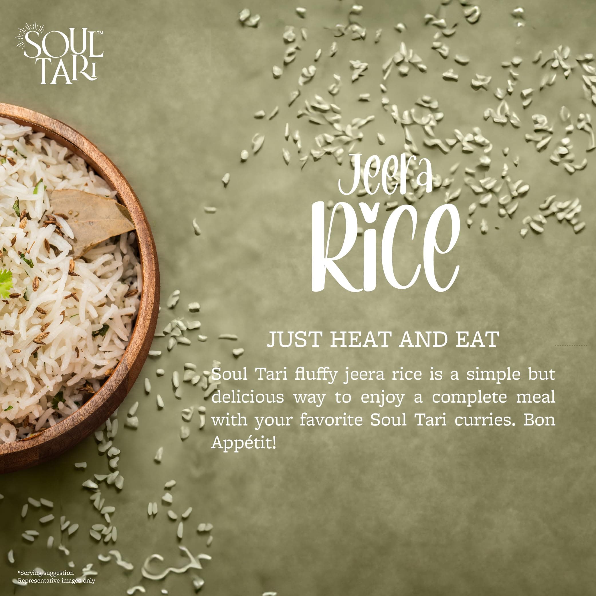 SOULTARI Ready To Eat Jeera Rice | Fluffy White Basmati Rice Tempered With Jeera | Just Heat And Eat | 250 Gram | Pack Of 2 | — image 6
