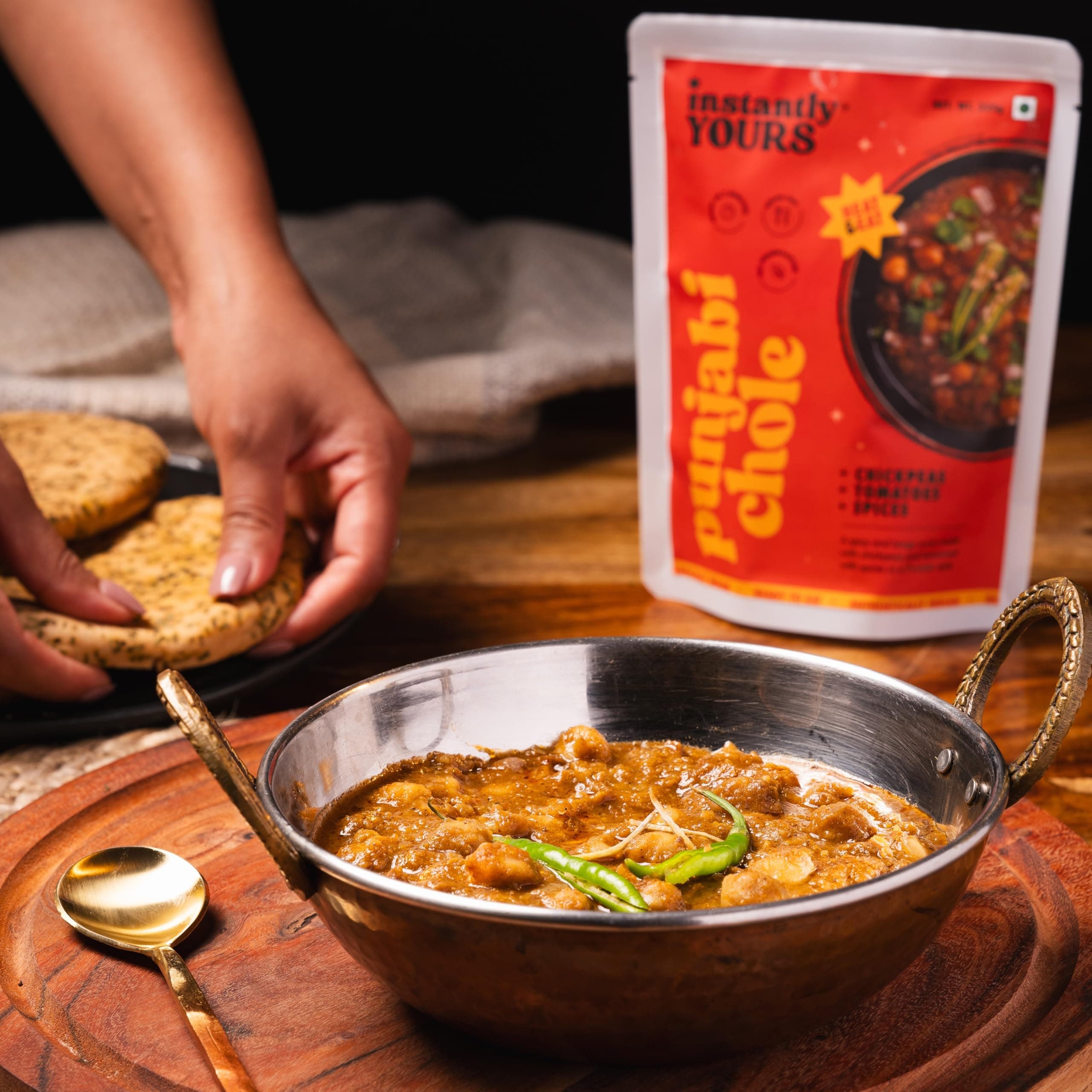 Instantly Yours Ready To Eat Punjabi Chole 225 gm | Ready to Eat Indian Dish | No Preservatives | Instant Ready Meal — image 3