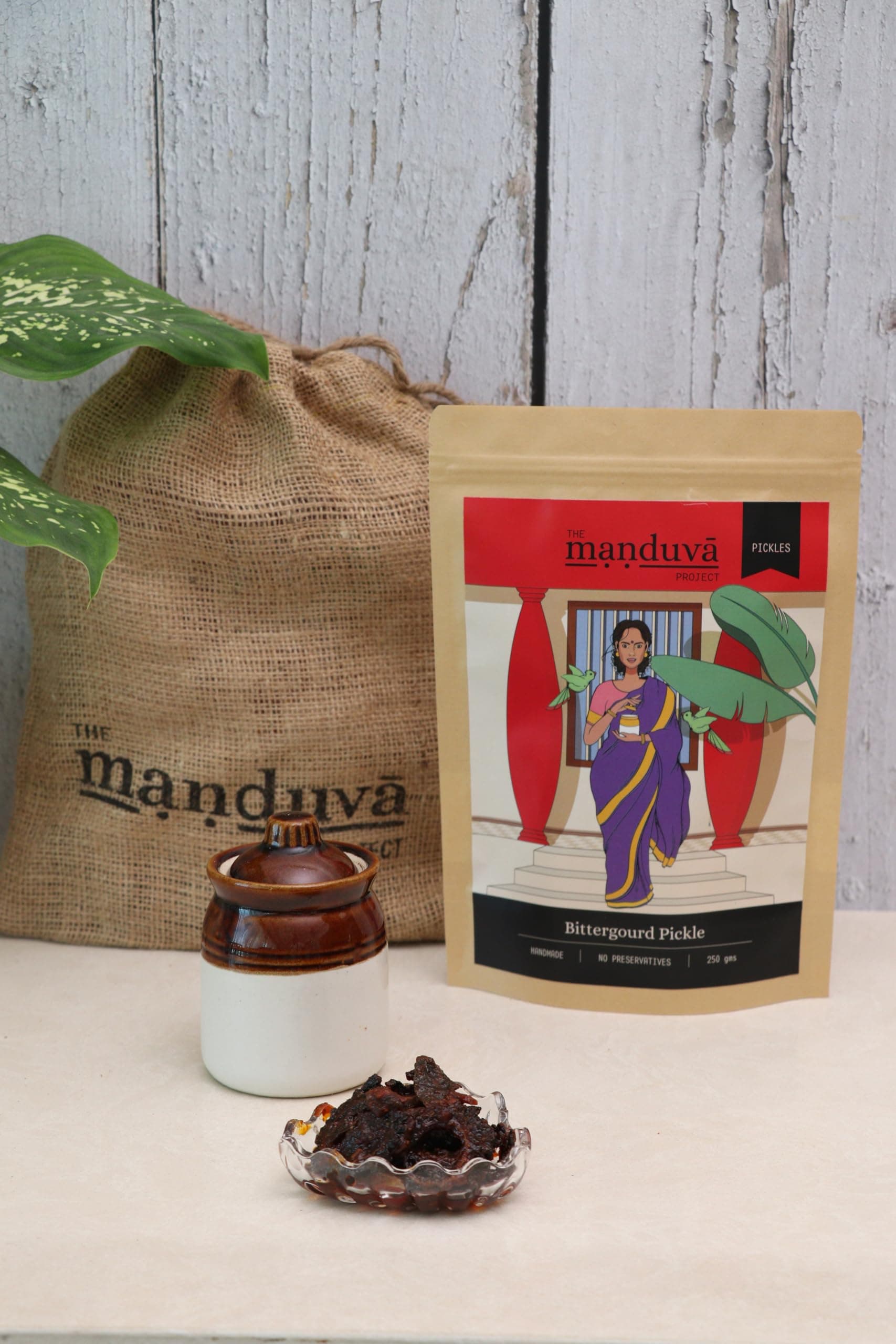 The Manduva Project Bitter Gourd (Karela) Pickle 250g | No Onion | Authentic Andhra Achar | Tangy, Spicy & Slightly Bitter — image 2