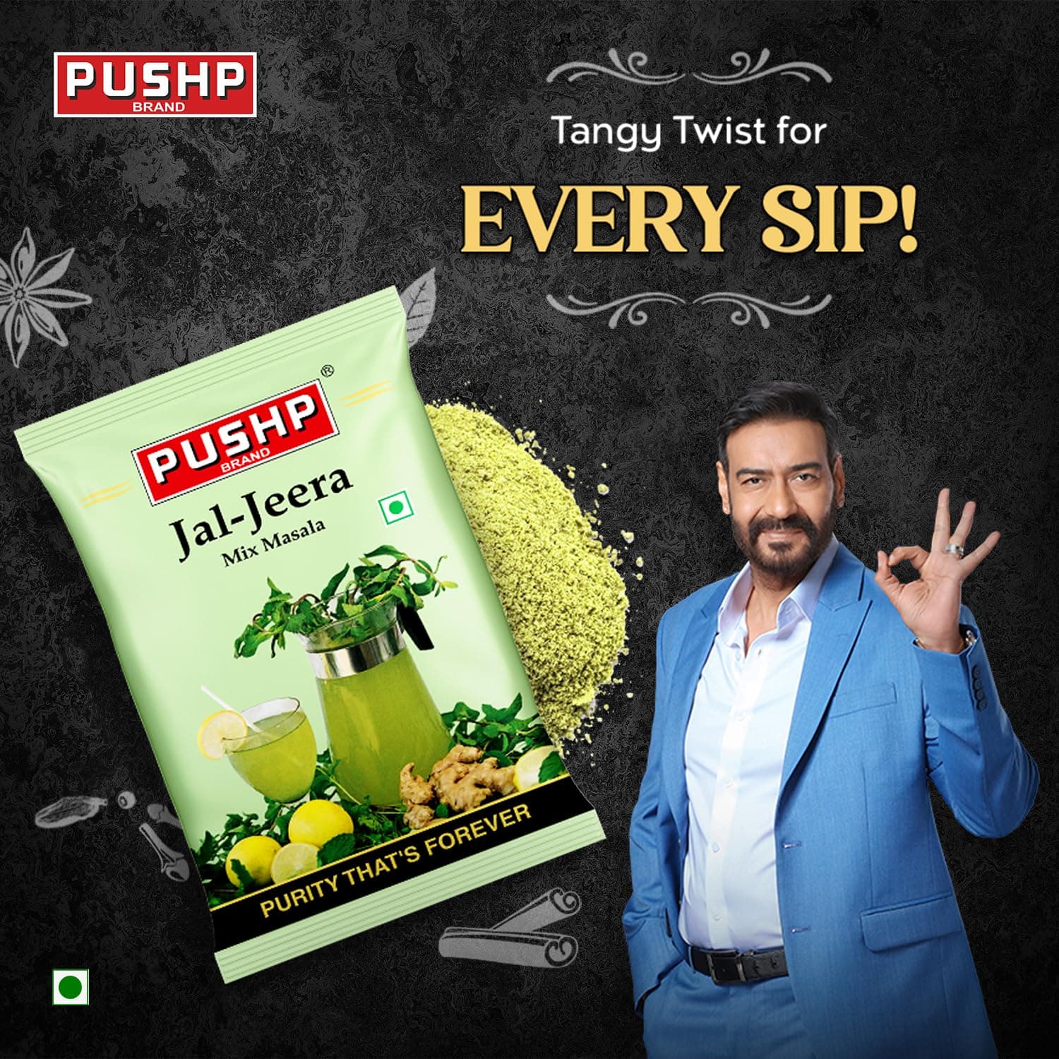 Pushp Brand Jal Jeera Powder (Masala) 500 g Pouch | Pack of 2 | Instant Drink Mix Masala for Refreshing Summer Drink & Chat, Mint & Cumin Blend, No Artificial Colours | Hygienically Packed | — image 5